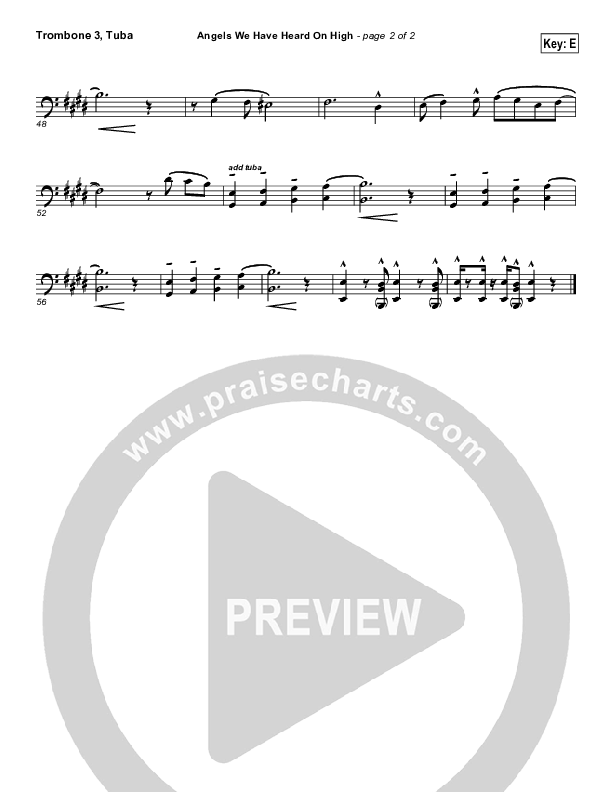 Angels We Have Heard On High Trombone 3/Tuba (Frank Ralls)