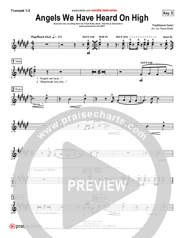 Angels We Have Heard On High Trumpet 1,2 (Frank Ralls)