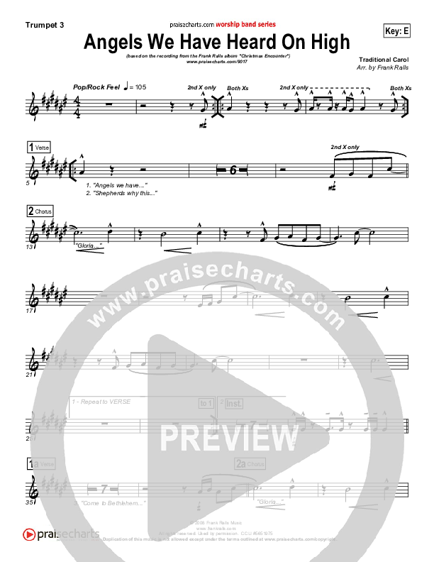 Angels We Have Heard On High Trumpet 3 (Frank Ralls)