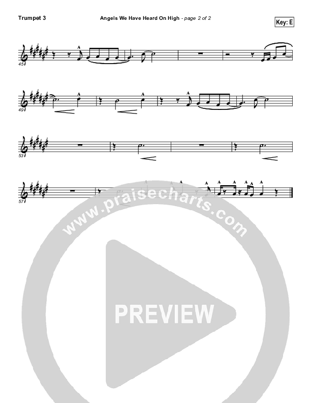 Angels We Have Heard On High Trumpet 3 (Frank Ralls)