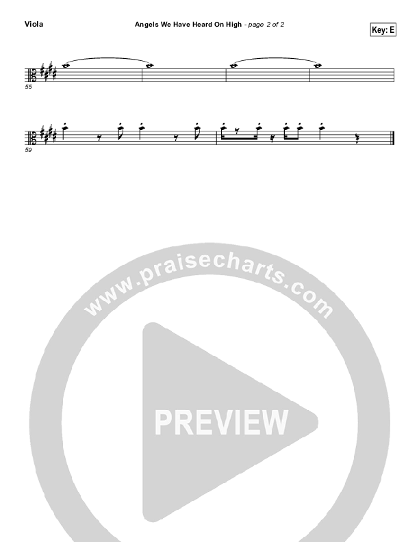 Angels We Have Heard On High Viola (Frank Ralls)