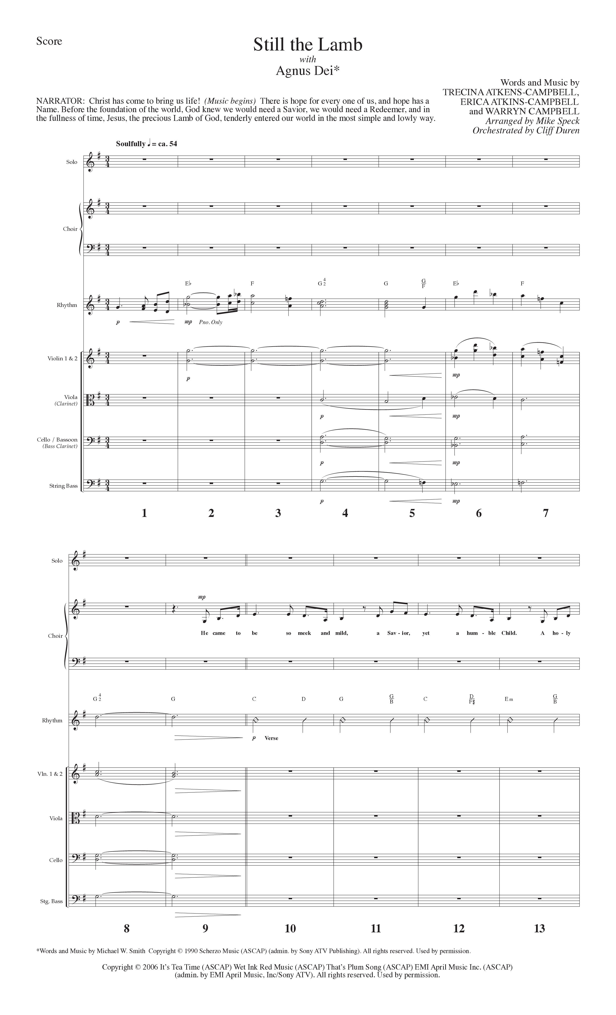Christmas Changes Everything (13 Song Choral Collection) Song 11 (Orchestration) (Lillenas Choral / Arr. Mike Speck)