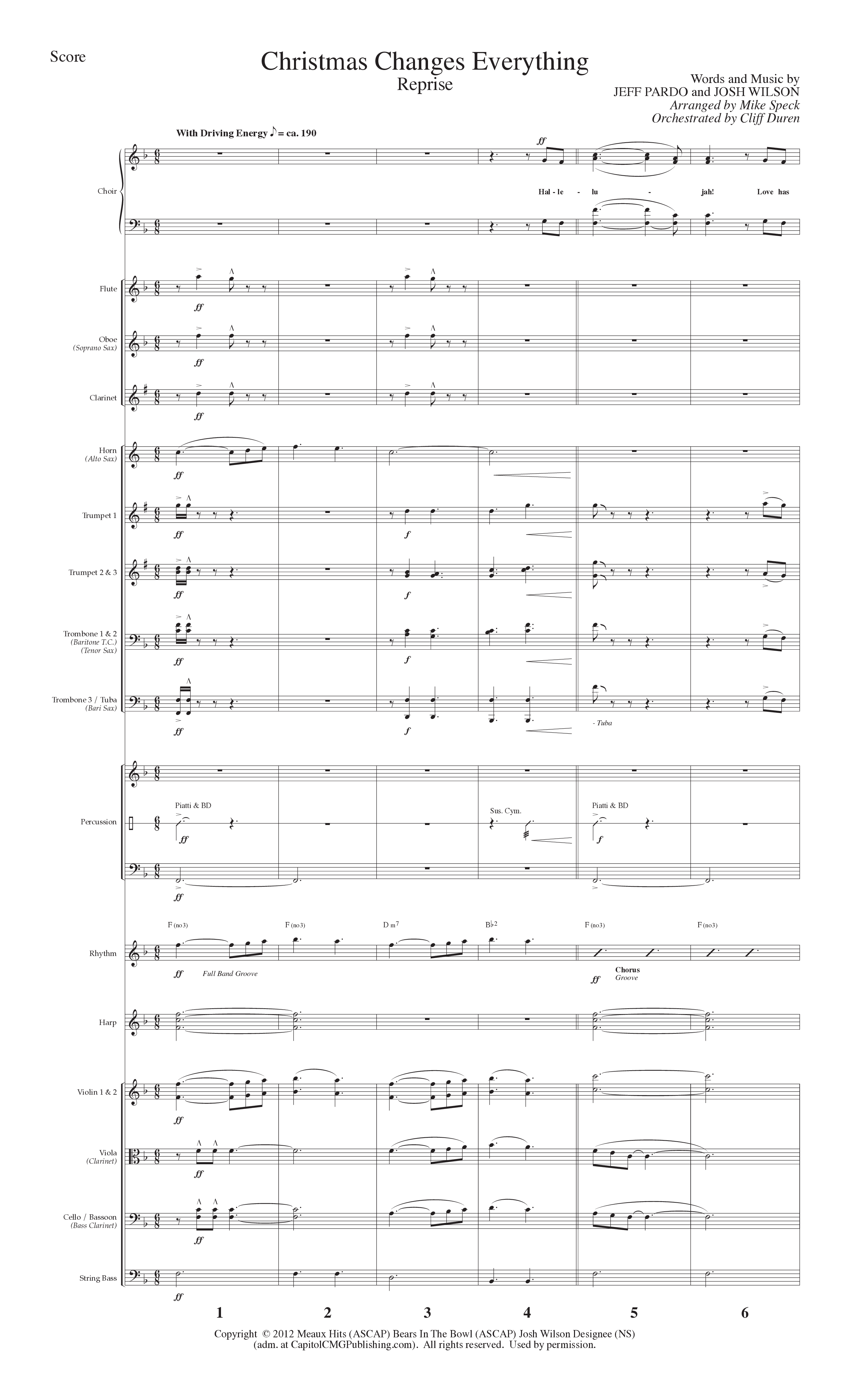 Christmas Changes Everything (13 Song Choral Collection) Song 13 (Orchestration) (Lillenas Choral / Arr. Mike Speck)