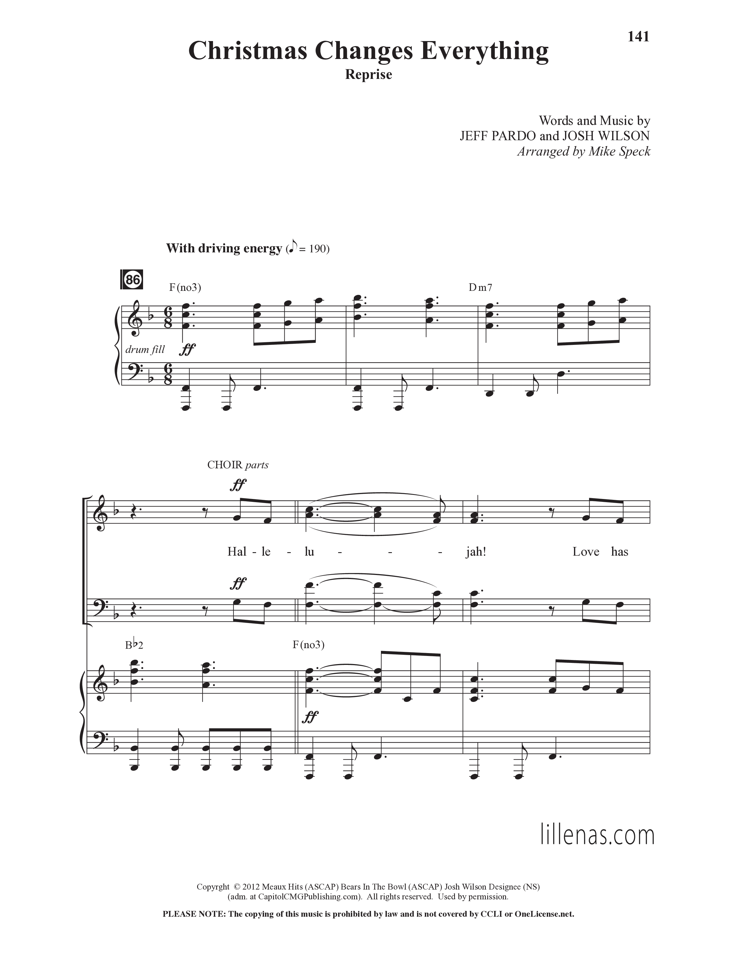 Christmas Changes Everything (13 Song Choral Collection) Song 13 (Piano SATB) (Lillenas Choral / Arr. Mike Speck)