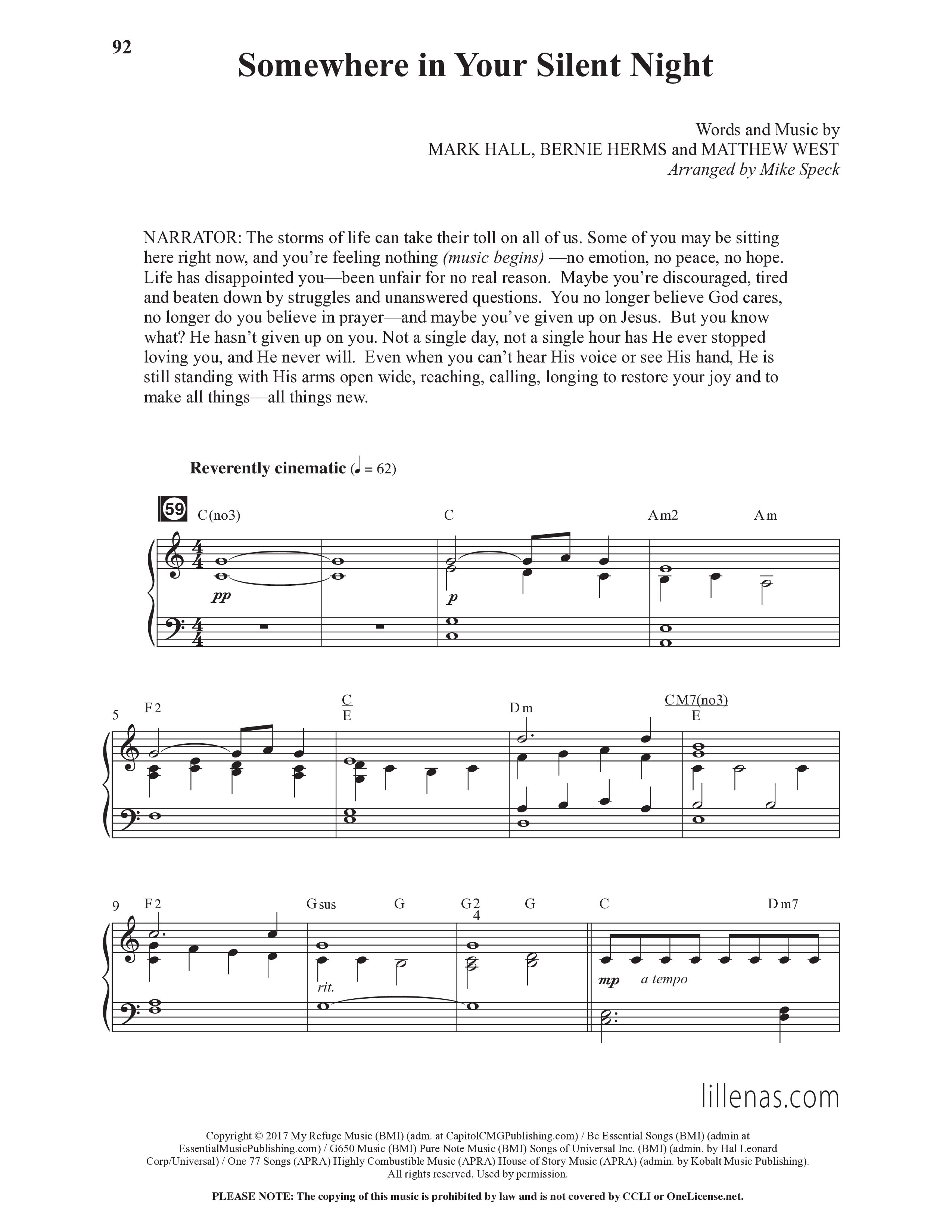 Christmas Changes Everything (13 Song Choral Collection) Song 9 (Piano SATB) (Lillenas Choral / Arr. Mike Speck)