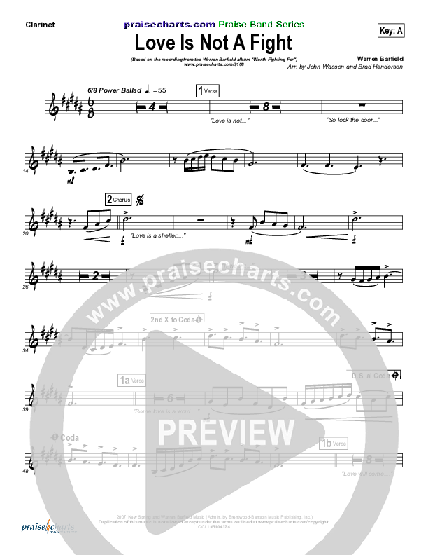 Love Is Not A Fight Wind Pack (Warren Barfield)