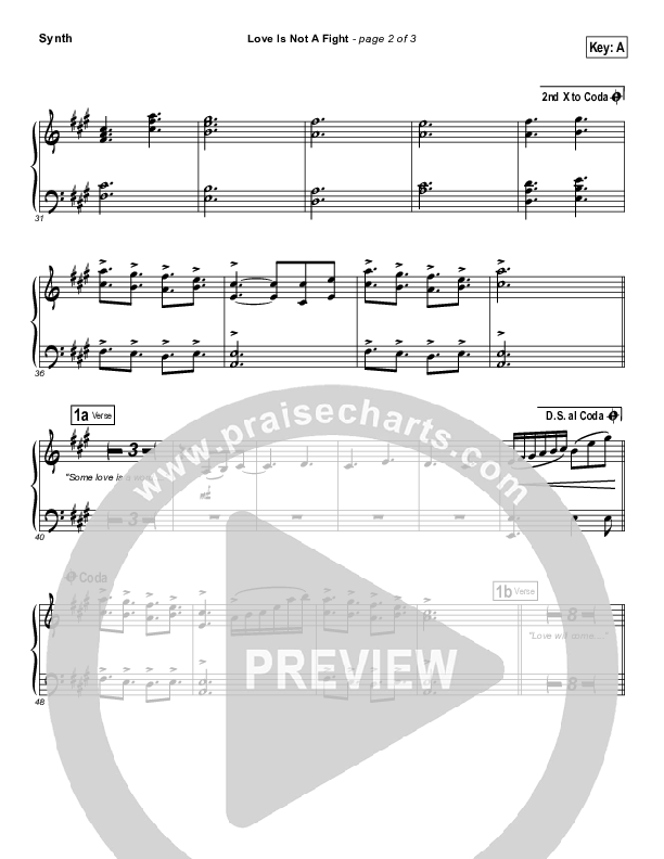 Love Is Not A Fight Synth Strings (Warren Barfield)