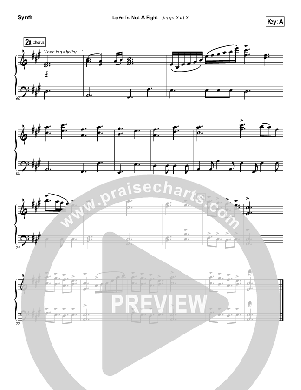 Love Is Not A Fight Synth Strings (Warren Barfield)