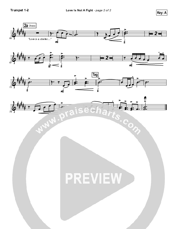 Love Is Not A Fight Trumpet 1,2 (Warren Barfield)