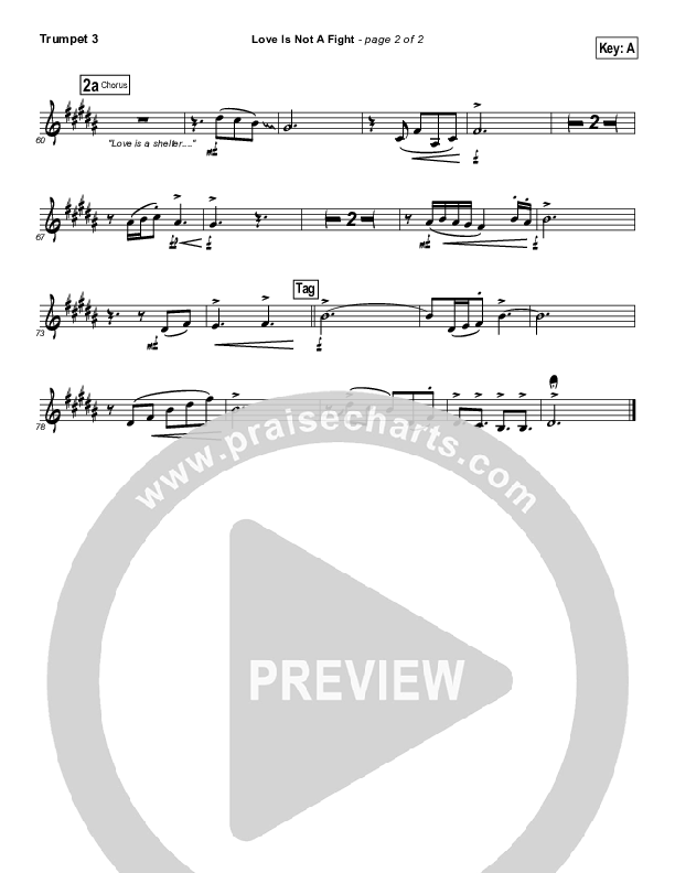 Love Is Not A Fight Trumpet 3 (Warren Barfield)