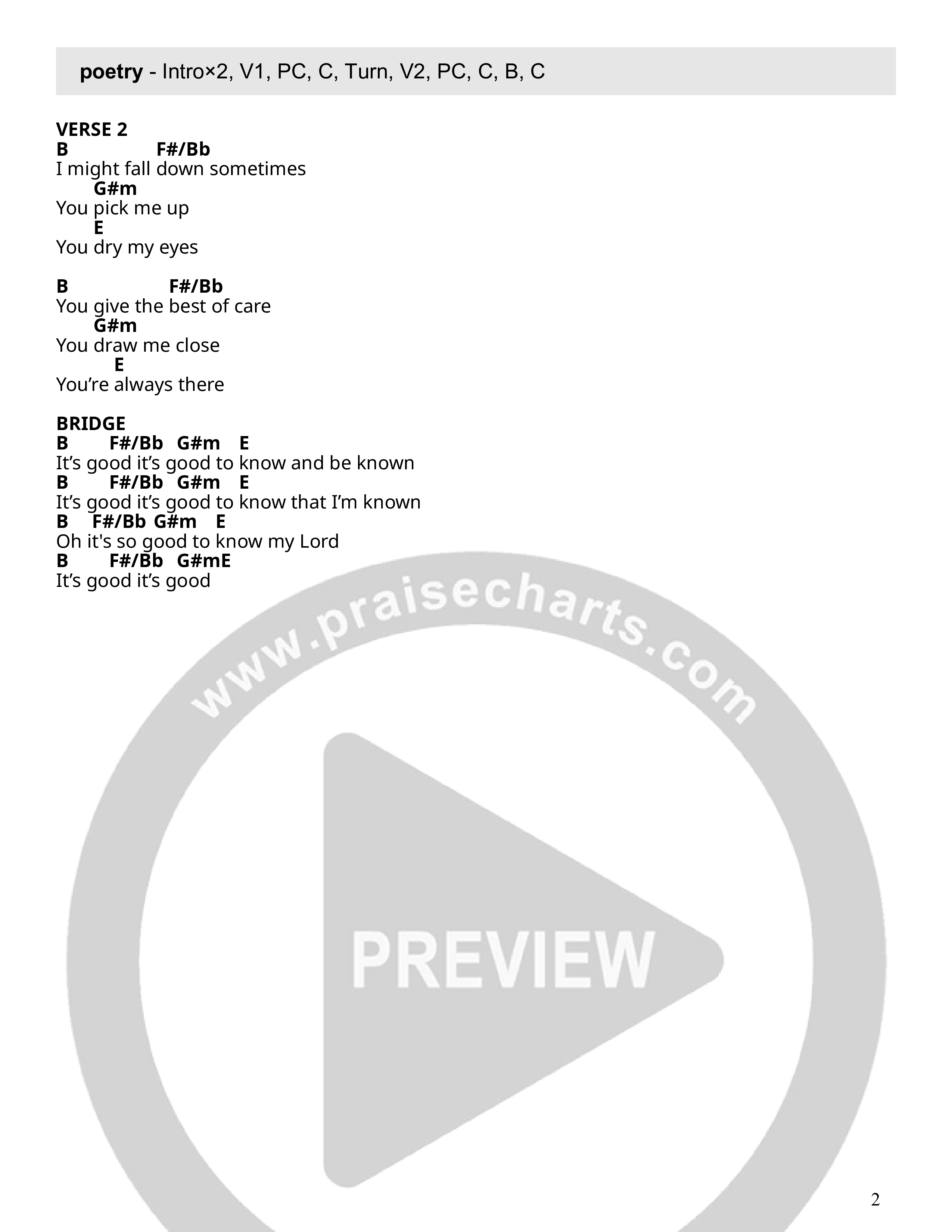 Poetry Chord Chart (Ash Wiseman / Hannah Rae Faulk)
