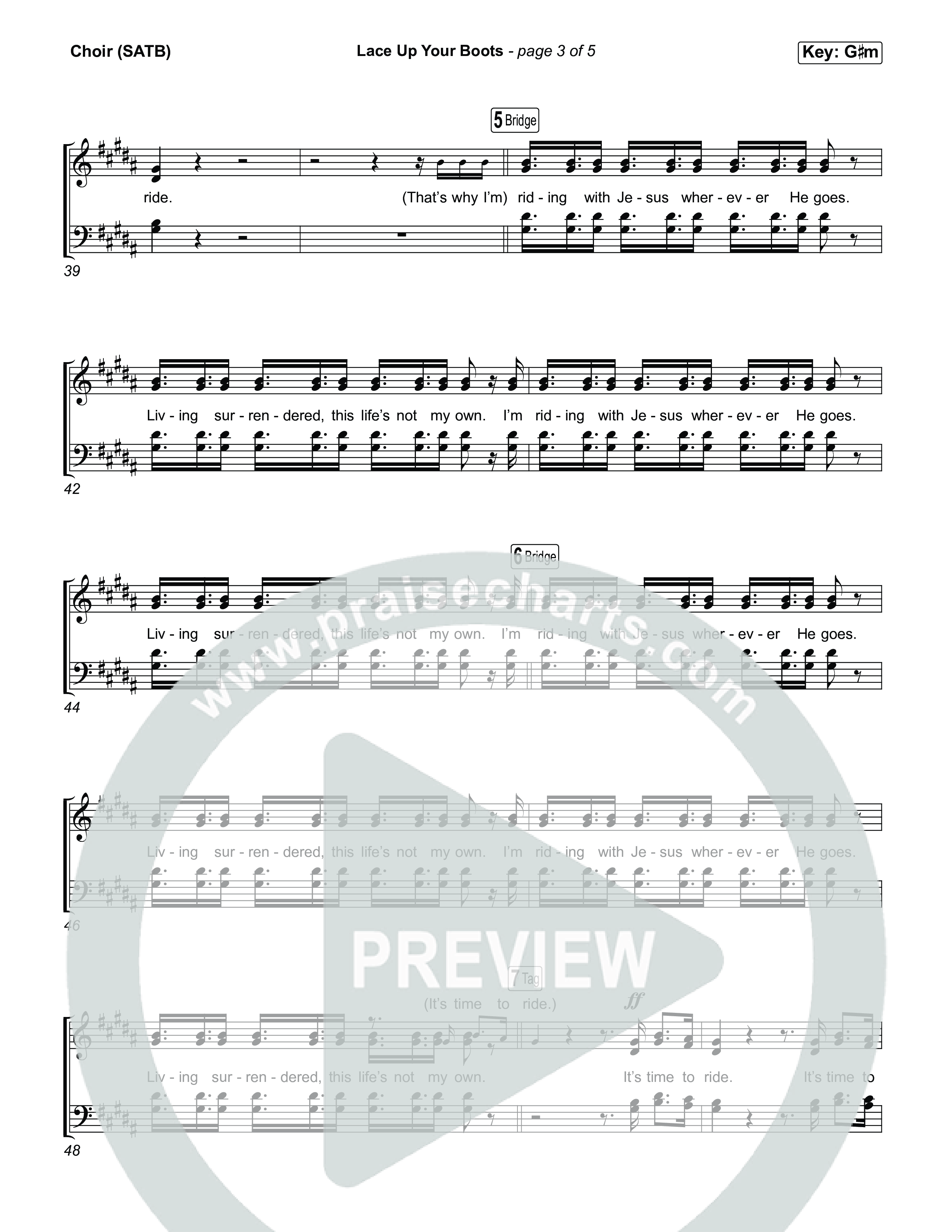 Lace Up Your Boots Choir Sheet (SATB) (Circuit Rider Music)