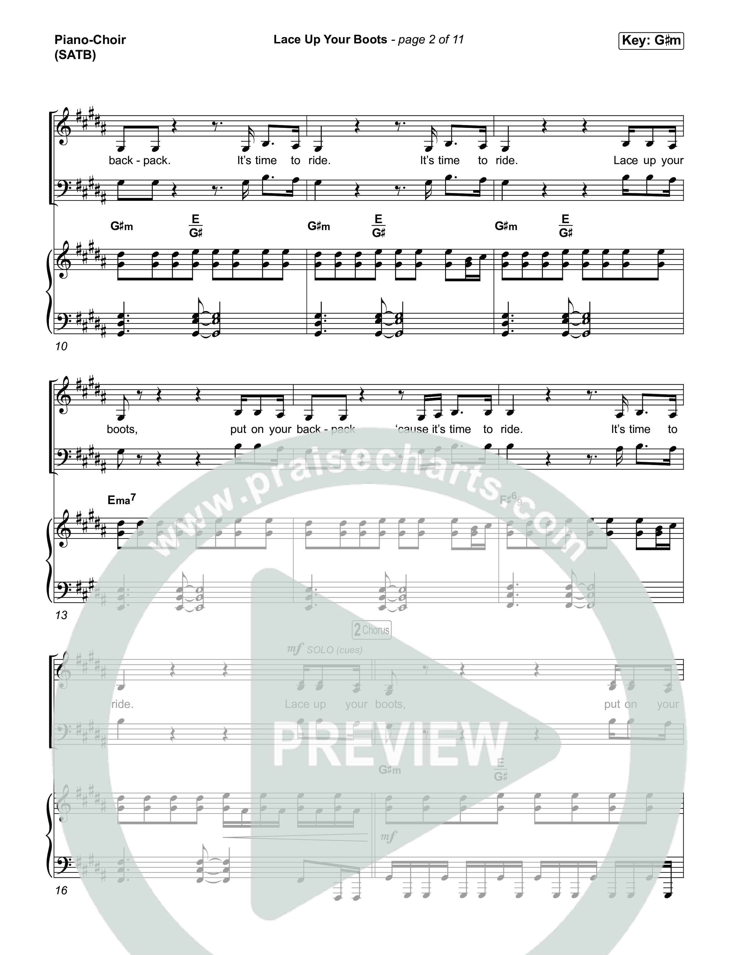Lace Up Your Boots Piano/Vocal Pack (Circuit Rider Music)