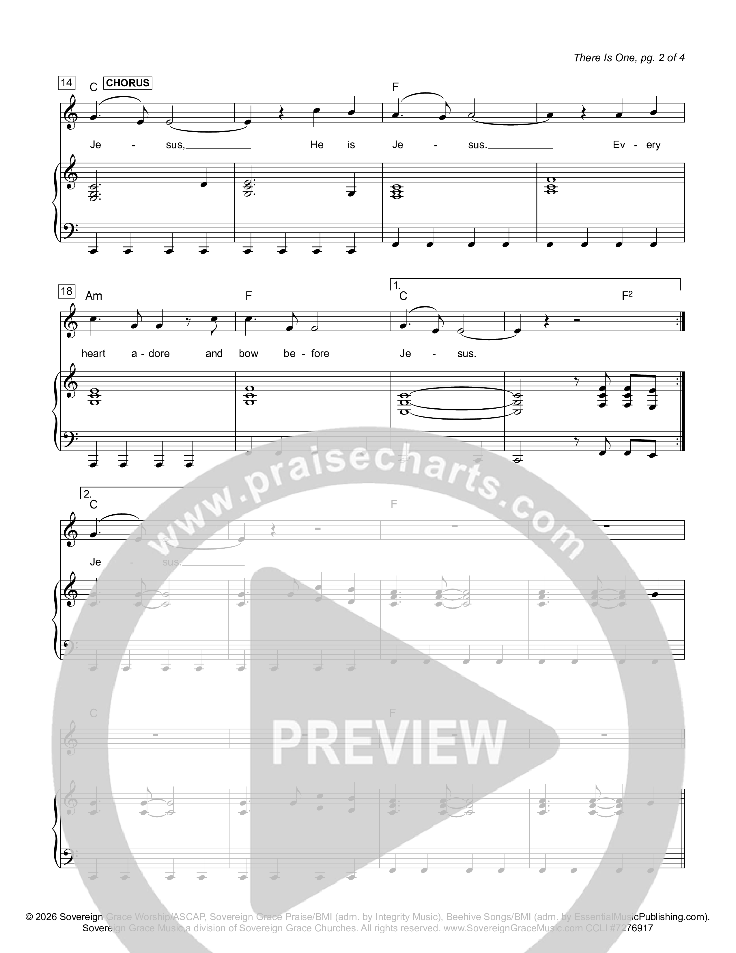 There Is One Piano/Melody (Sovereign Grace)