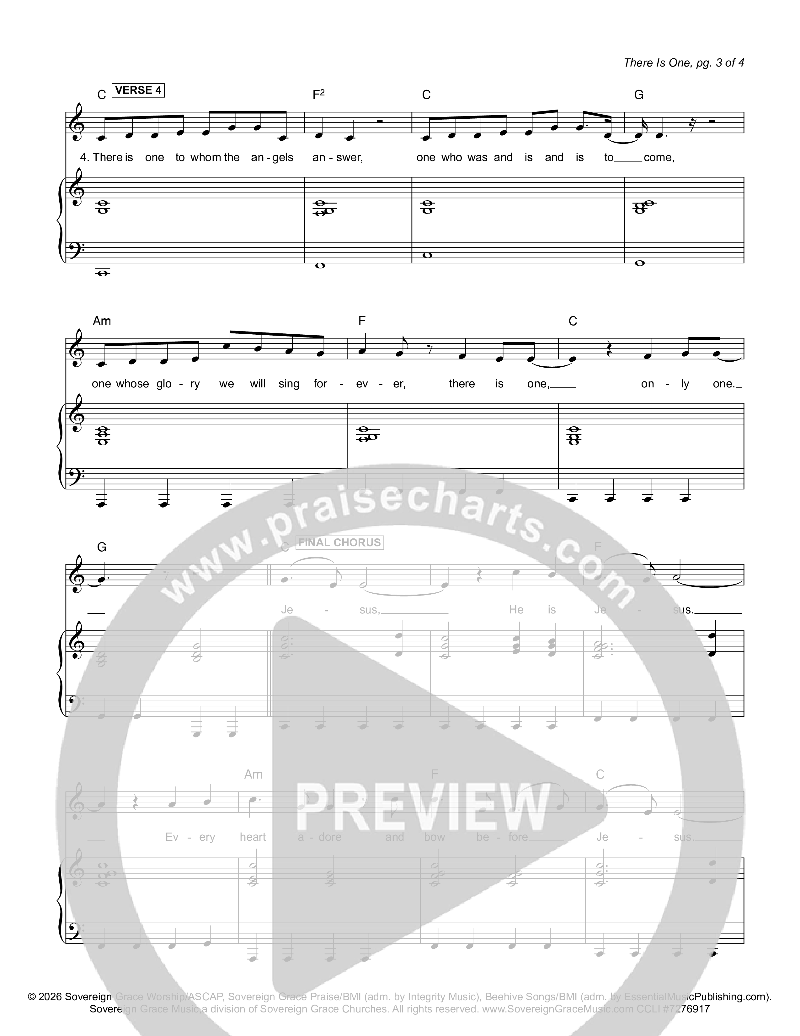 There Is One Piano/Melody (Sovereign Grace)