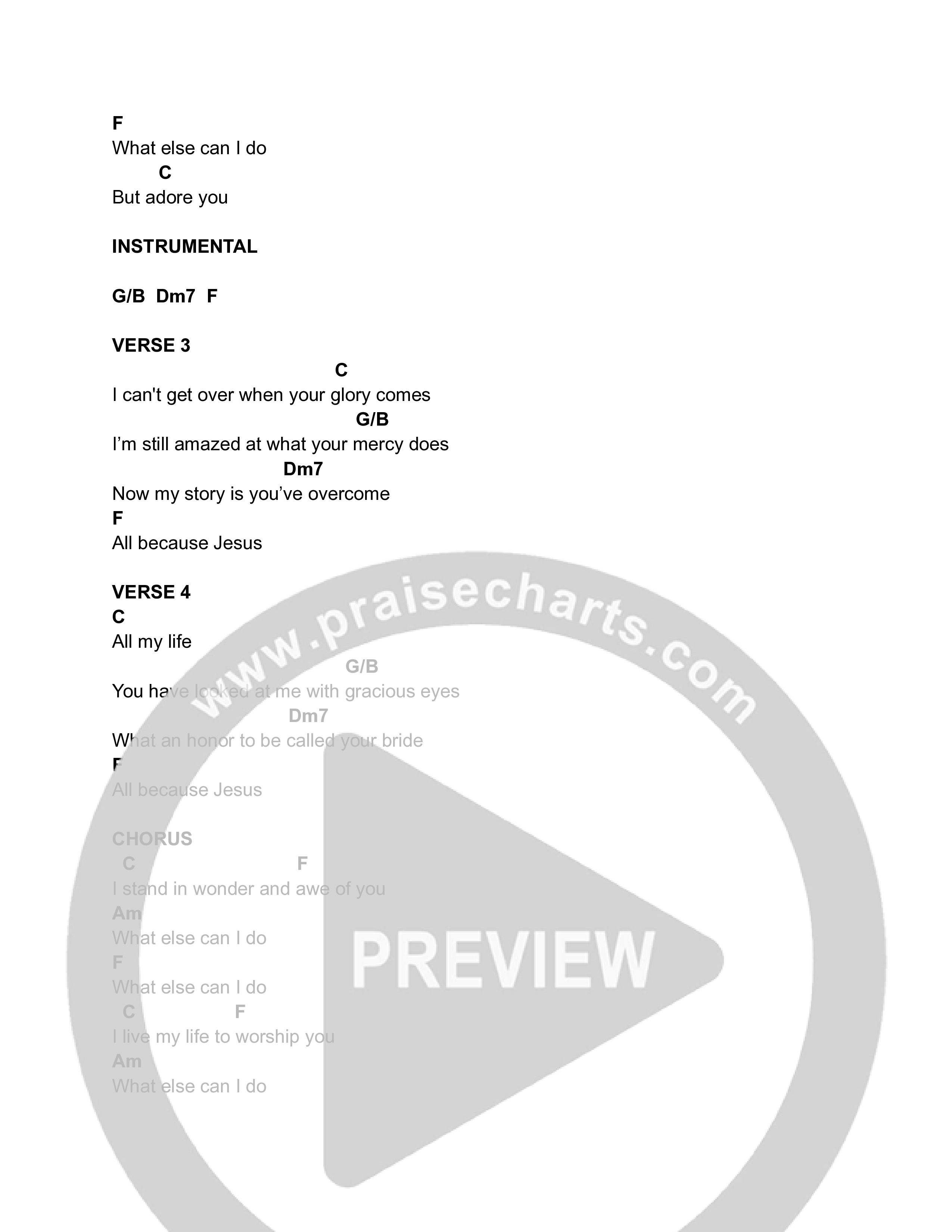 What Else Can I Do Chord Chart (Quay Worship)