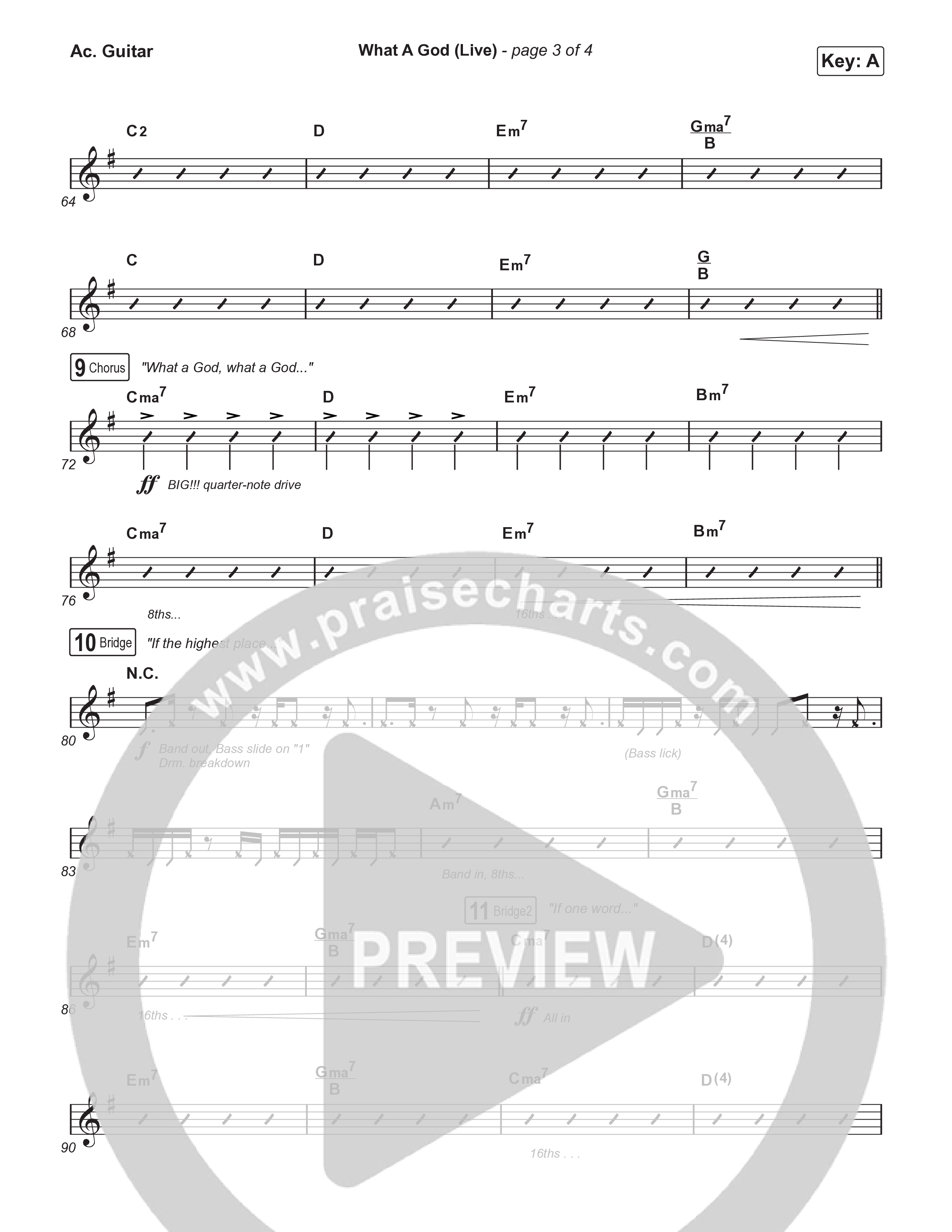 What A God (Choral Anthem SATB) Acoustic Guitar (SEU Worship / One House / Chelsea Plank / Kenzie Walker / Roosevelt Stewart / Arr. Luke Gambill)