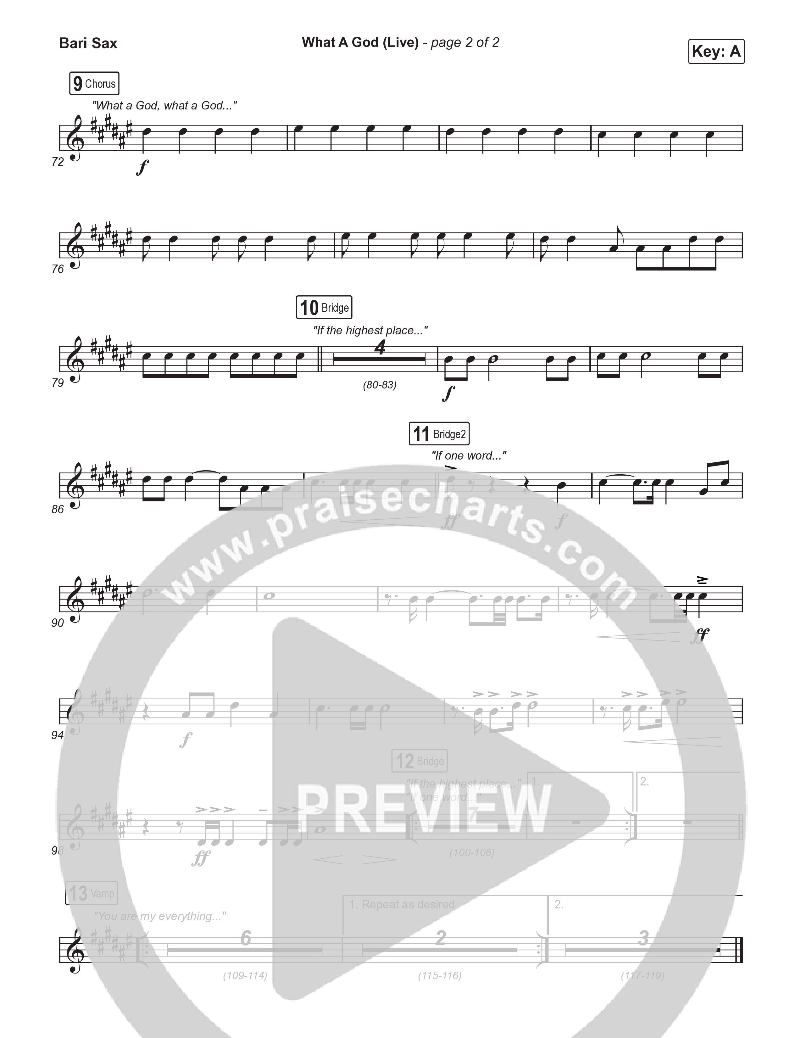 What A God (Choral Anthem SATB) Bari Sax (SEU Worship / One House / Chelsea Plank / Kenzie Walker / Roosevelt Stewart / Arr. Luke Gambill)