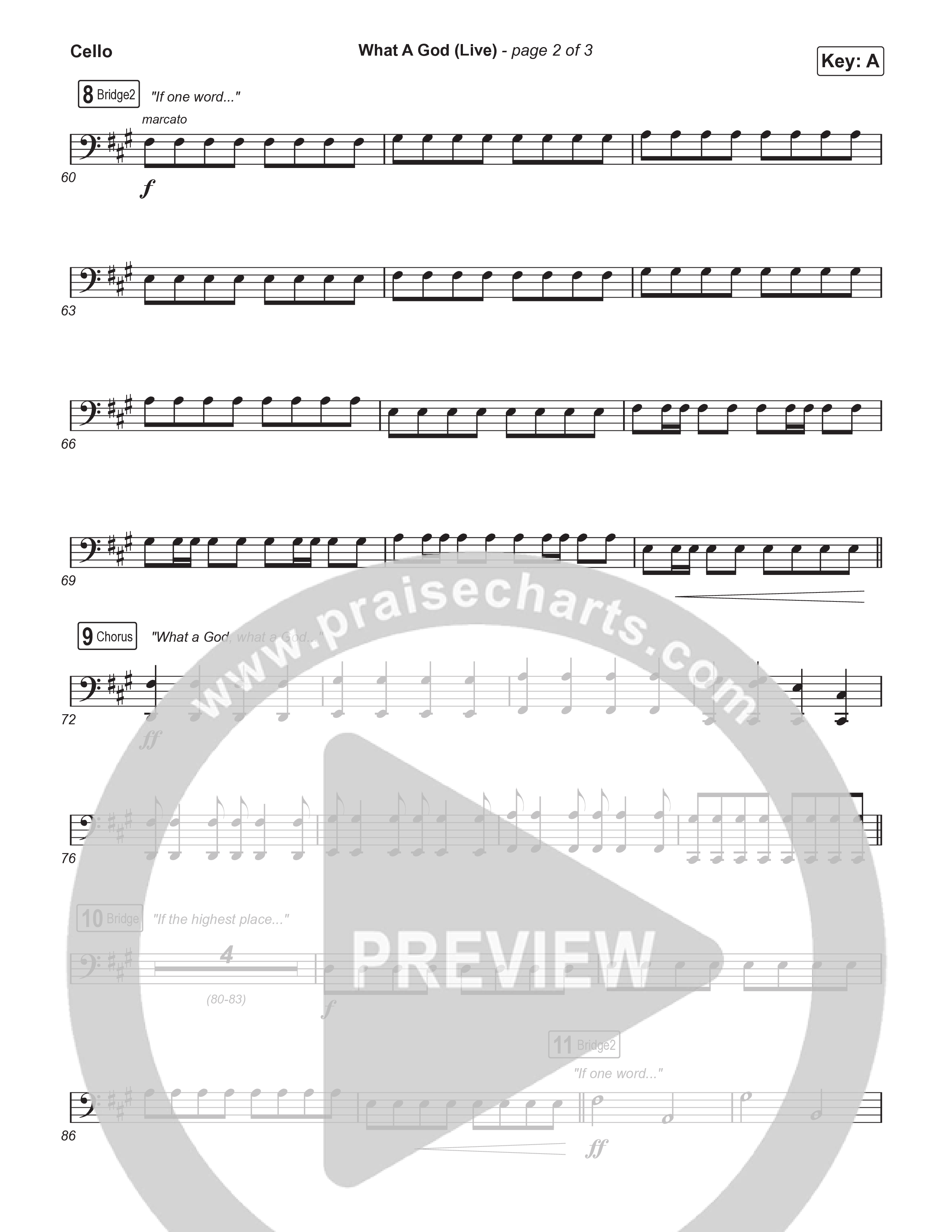 What A God (Choral Anthem SATB) Cello (SEU Worship / One House / Chelsea Plank / Kenzie Walker / Roosevelt Stewart / Arr. Luke Gambill)