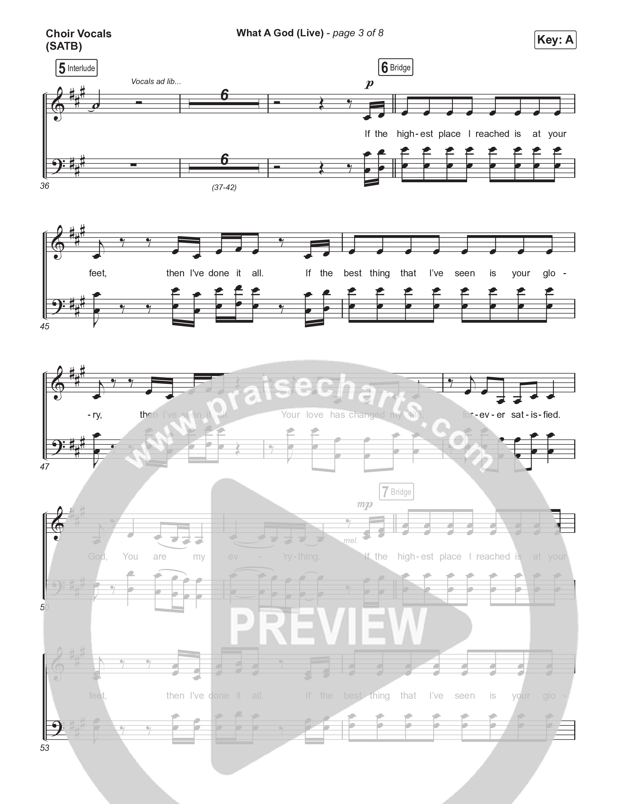 What A God (Choral Anthem SATB) Choir Sheet (SATB) (SEU Worship / One House / Chelsea Plank / Kenzie Walker / Roosevelt Stewart / Arr. Luke Gambill)
