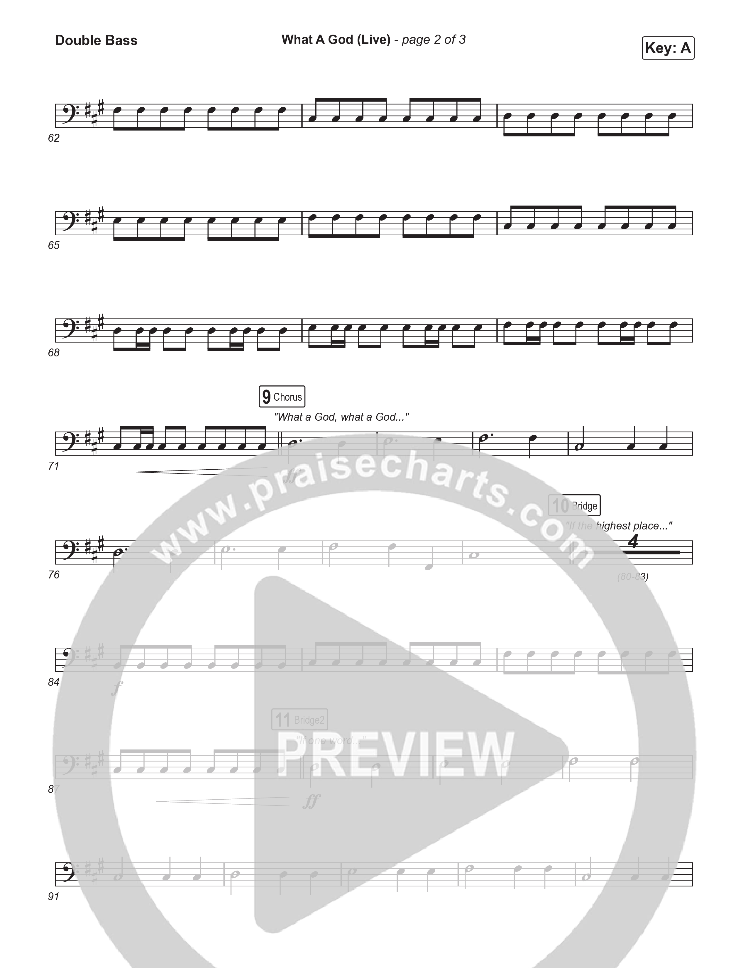 What A God (Choral Anthem SATB) String Bass (SEU Worship / One House / Chelsea Plank / Kenzie Walker / Roosevelt Stewart / Arr. Luke Gambill)