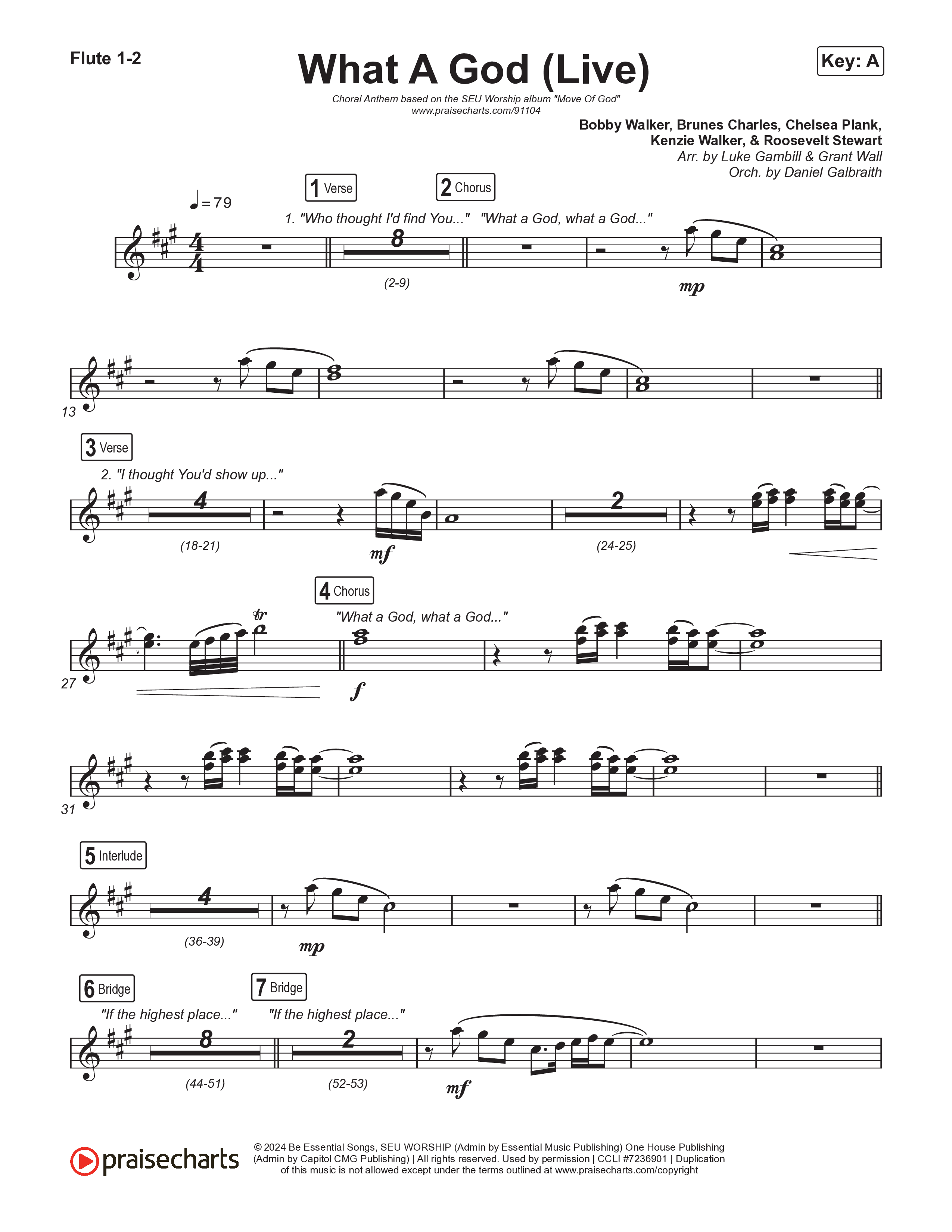What A God (Choral Anthem SATB) Wind Pack (SEU Worship / One House / Chelsea Plank / Kenzie Walker / Roosevelt Stewart / Arr. Luke Gambill)