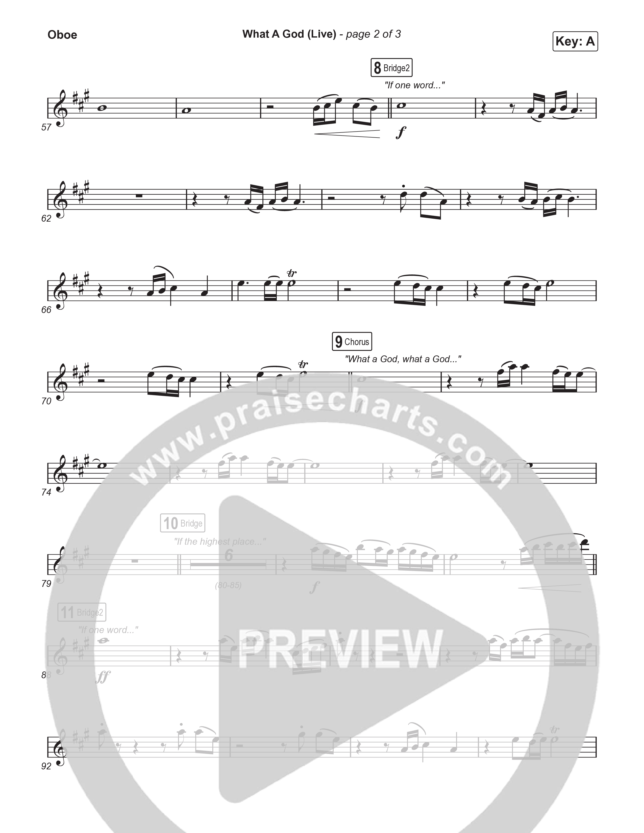 What A God (Choral Anthem SATB) Oboe (SEU Worship / One House / Chelsea Plank / Kenzie Walker / Roosevelt Stewart / Arr. Luke Gambill)