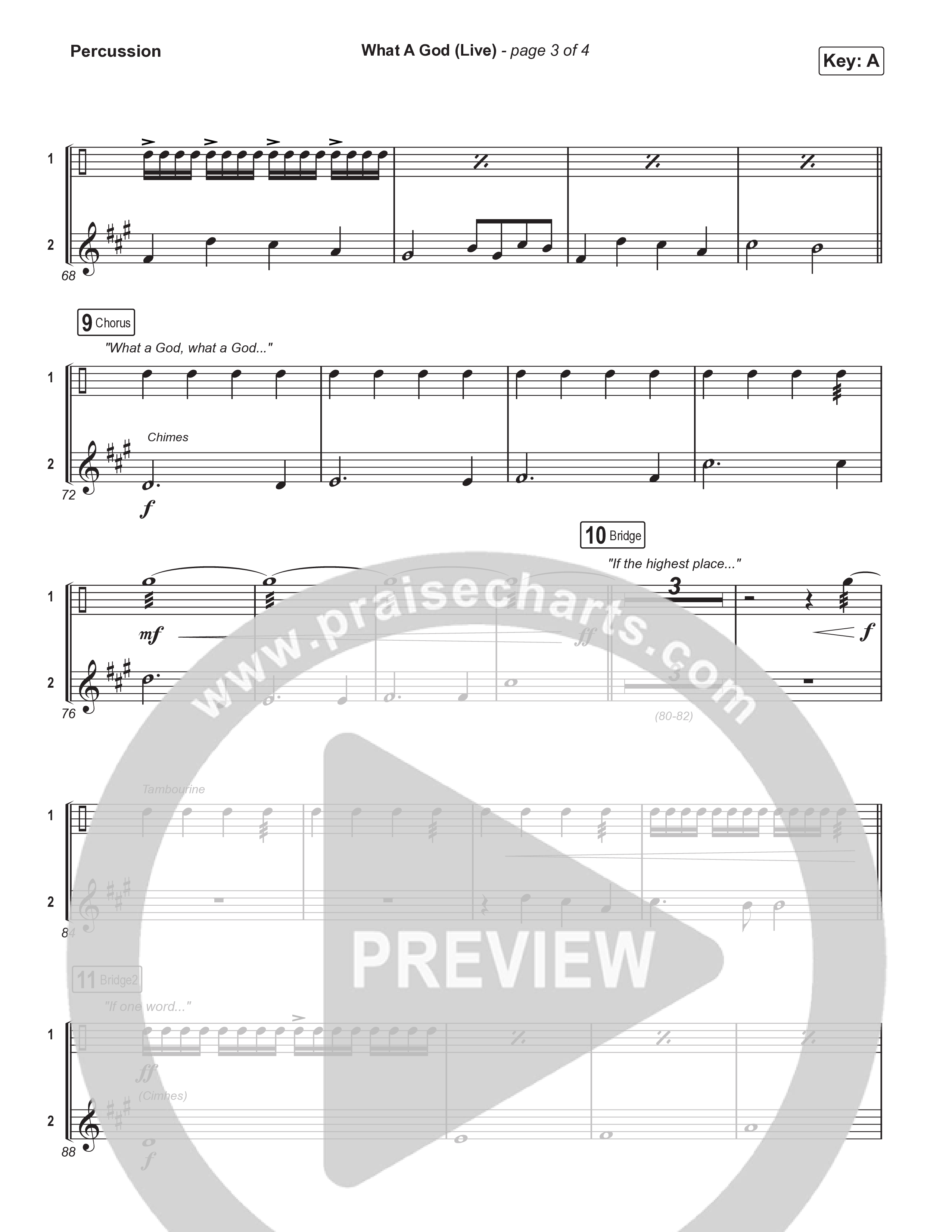 What A God (Choral Anthem SATB) Percussion (SEU Worship / One House / Chelsea Plank / Kenzie Walker / Roosevelt Stewart / Arr. Luke Gambill)