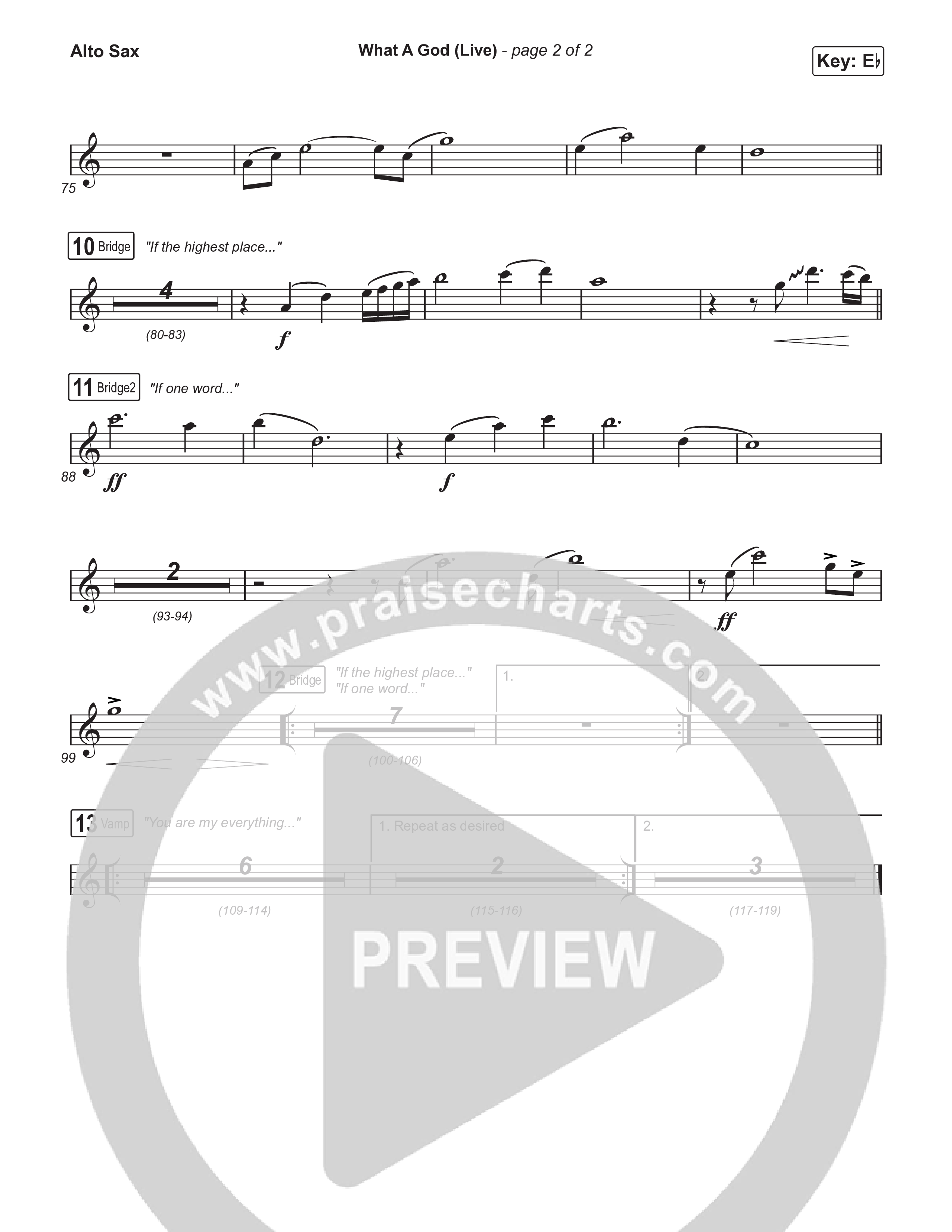 What A God (Sing It Now) Sax Pack (SEU Worship / One House / Chelsea Plank / Kenzie Walker / Roosevelt Stewart / Arr. Luke Gambill)