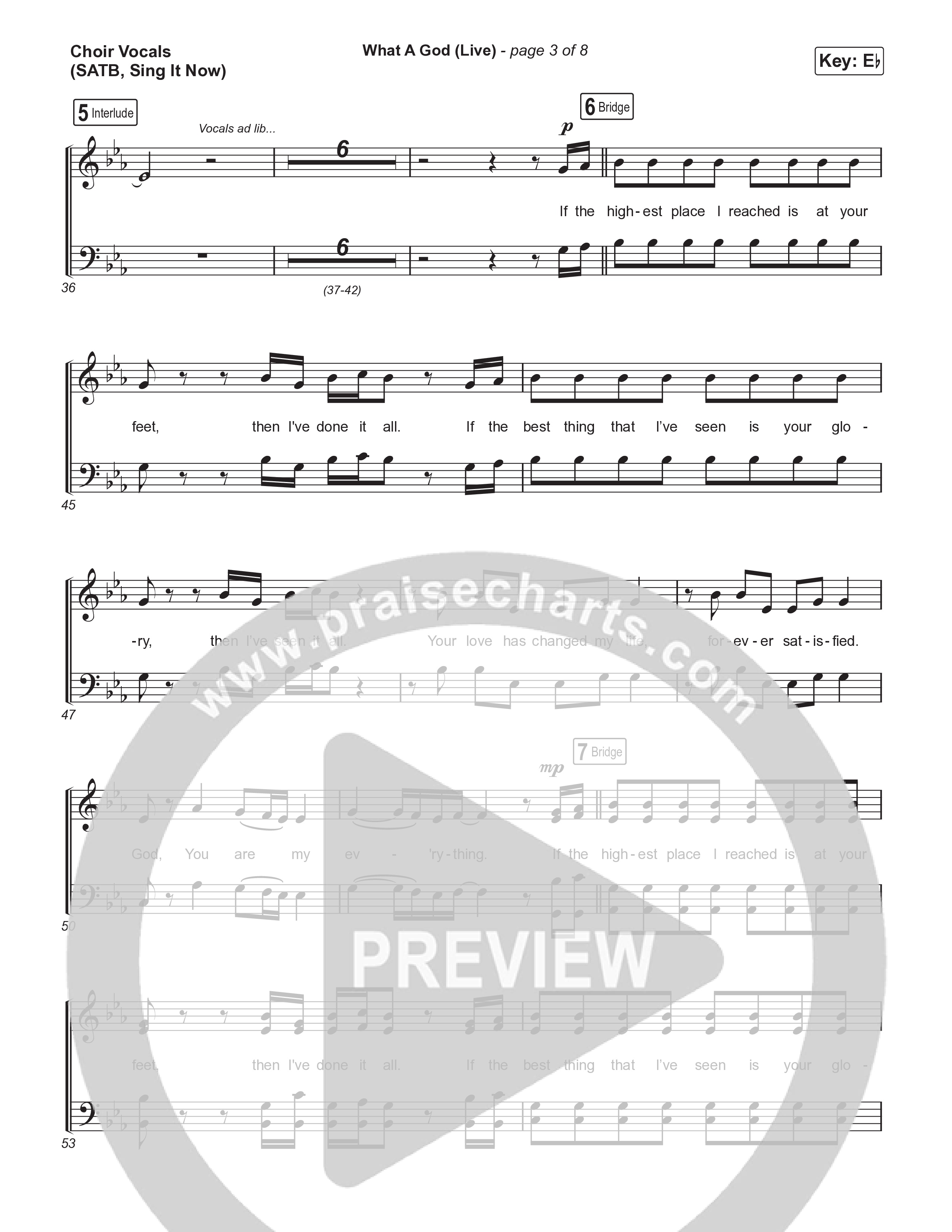 What A God (Sing It Now) Choir Sheet (SATB) (SEU Worship / One House / Chelsea Plank / Kenzie Walker / Roosevelt Stewart / Arr. Luke Gambill)