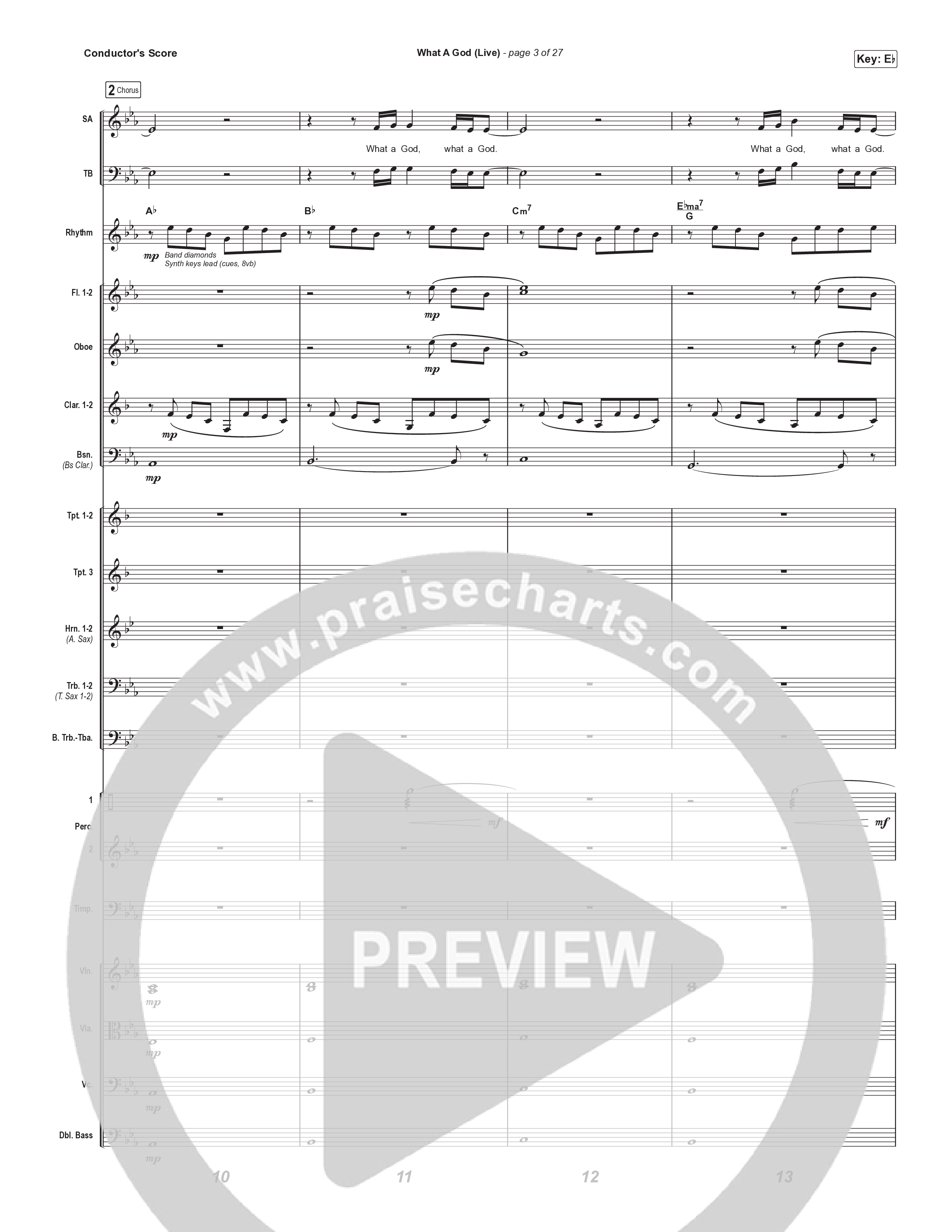 What A God (Sing It Now) Orchestration (SEU Worship / One House / Chelsea Plank / Kenzie Walker / Roosevelt Stewart / Arr. Luke Gambill)