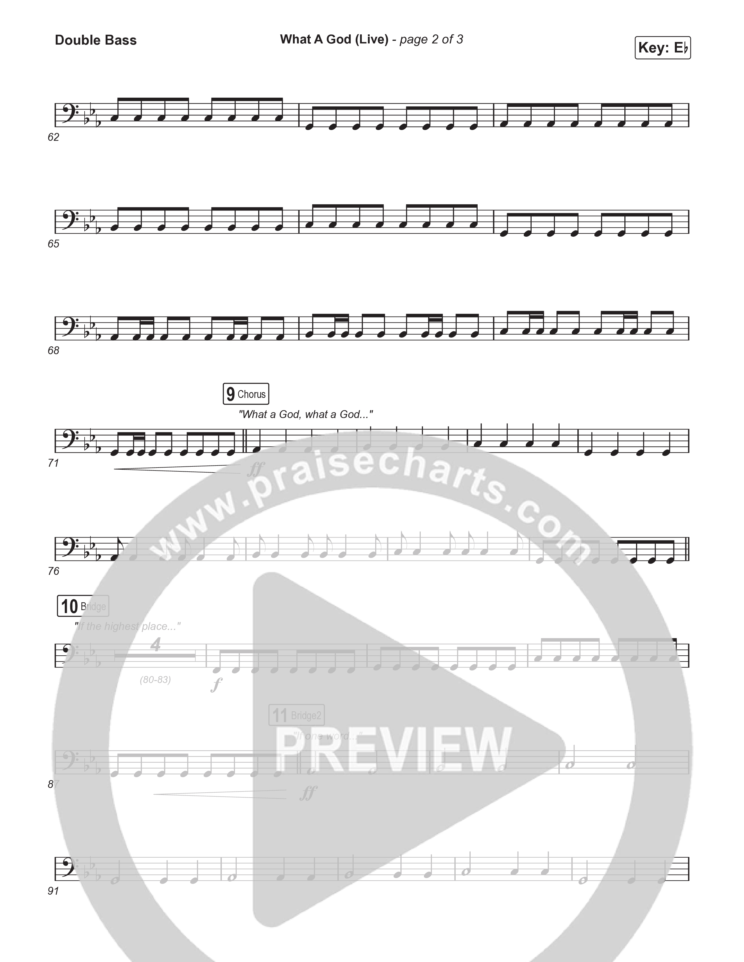 What A God (Sing It Now) Double Bass (SEU Worship / One House / Chelsea Plank / Kenzie Walker / Roosevelt Stewart / Arr. Luke Gambill)