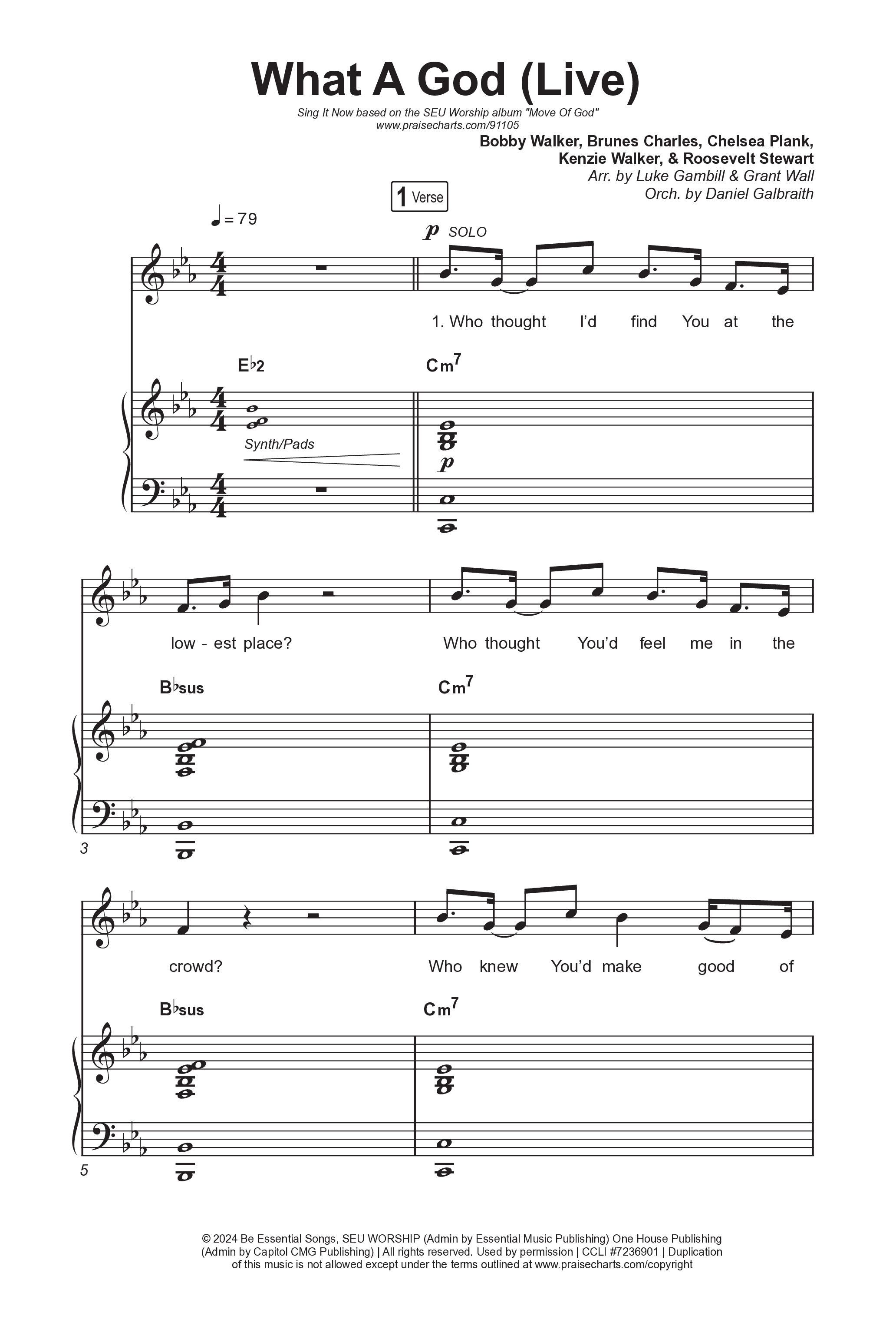 What A God (Sing It Now) Octavo (SATB & Pno) (SEU Worship / One House / Chelsea Plank / Kenzie Walker / Roosevelt Stewart / Arr. Luke Gambill)