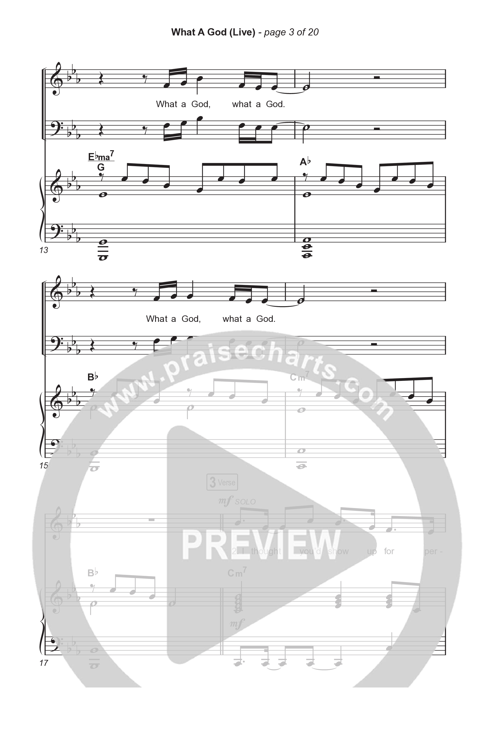 What A God (Sing It Now) Octavo (SATB & Pno) (SEU Worship / One House / Chelsea Plank / Kenzie Walker / Roosevelt Stewart / Arr. Luke Gambill)