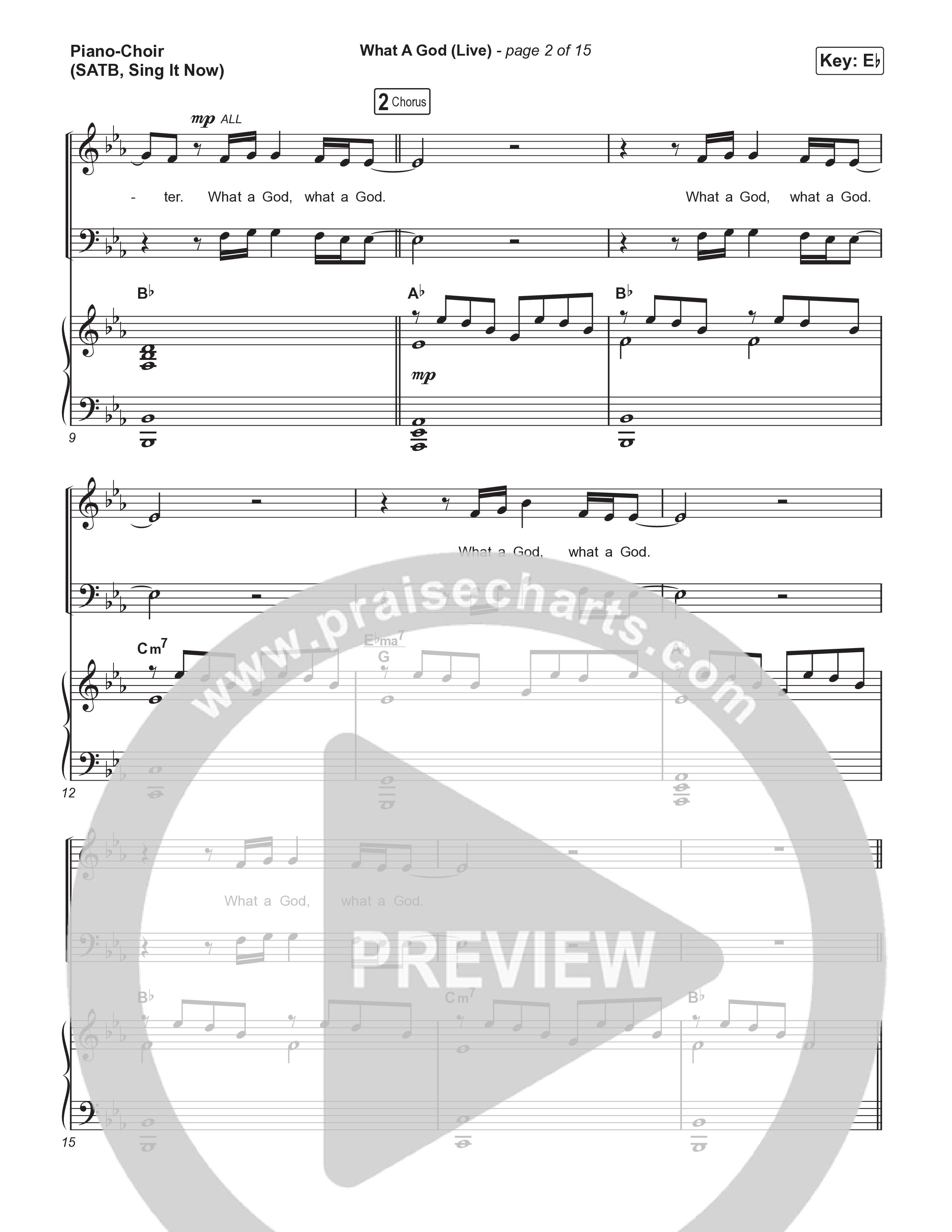 What A God (Sing It Now) Piano/Choir (SATB) (SEU Worship / One House / Chelsea Plank / Kenzie Walker / Roosevelt Stewart / Arr. Luke Gambill)