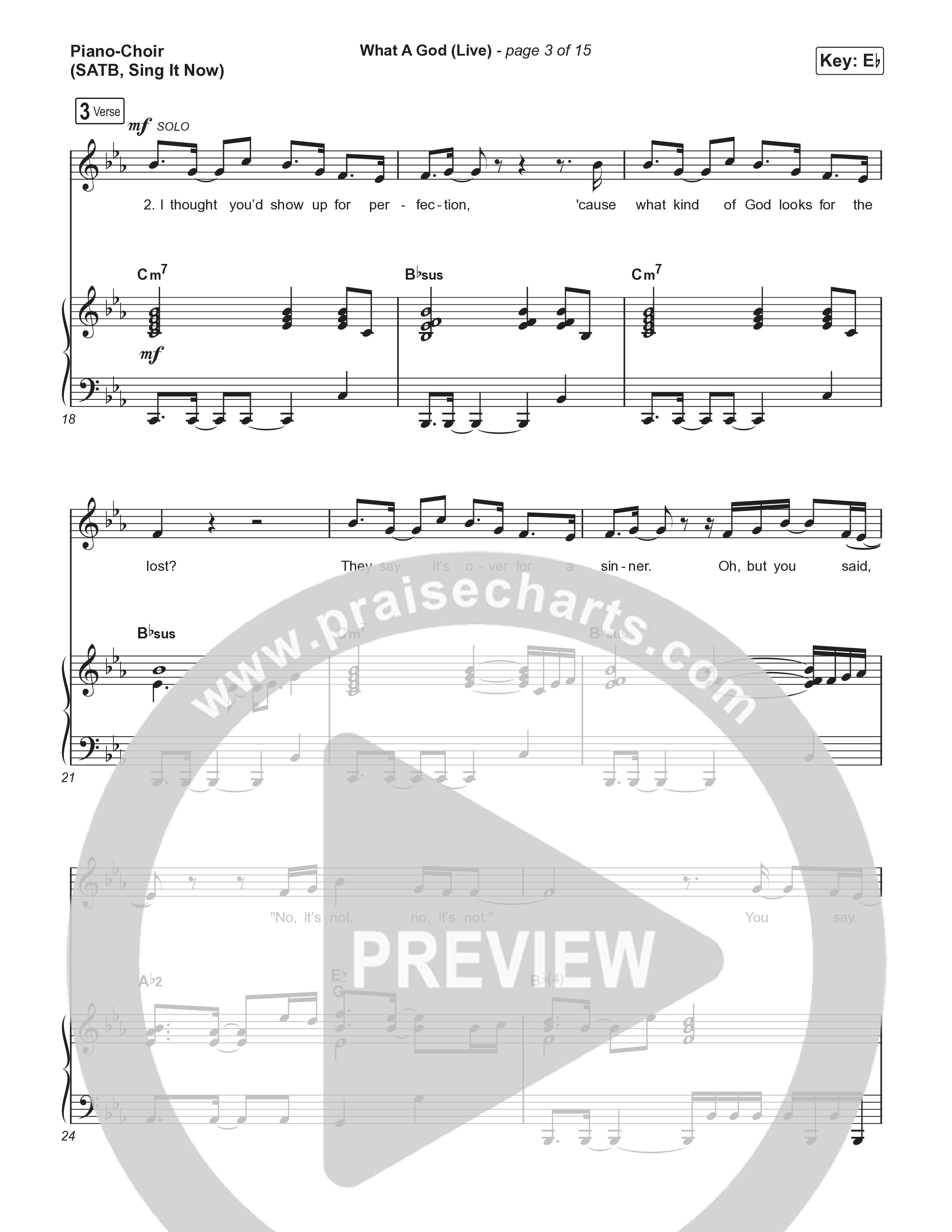 What A God (Sing It Now) Piano/Choir (SATB) (SEU Worship / One House / Chelsea Plank / Kenzie Walker / Roosevelt Stewart / Arr. Luke Gambill)