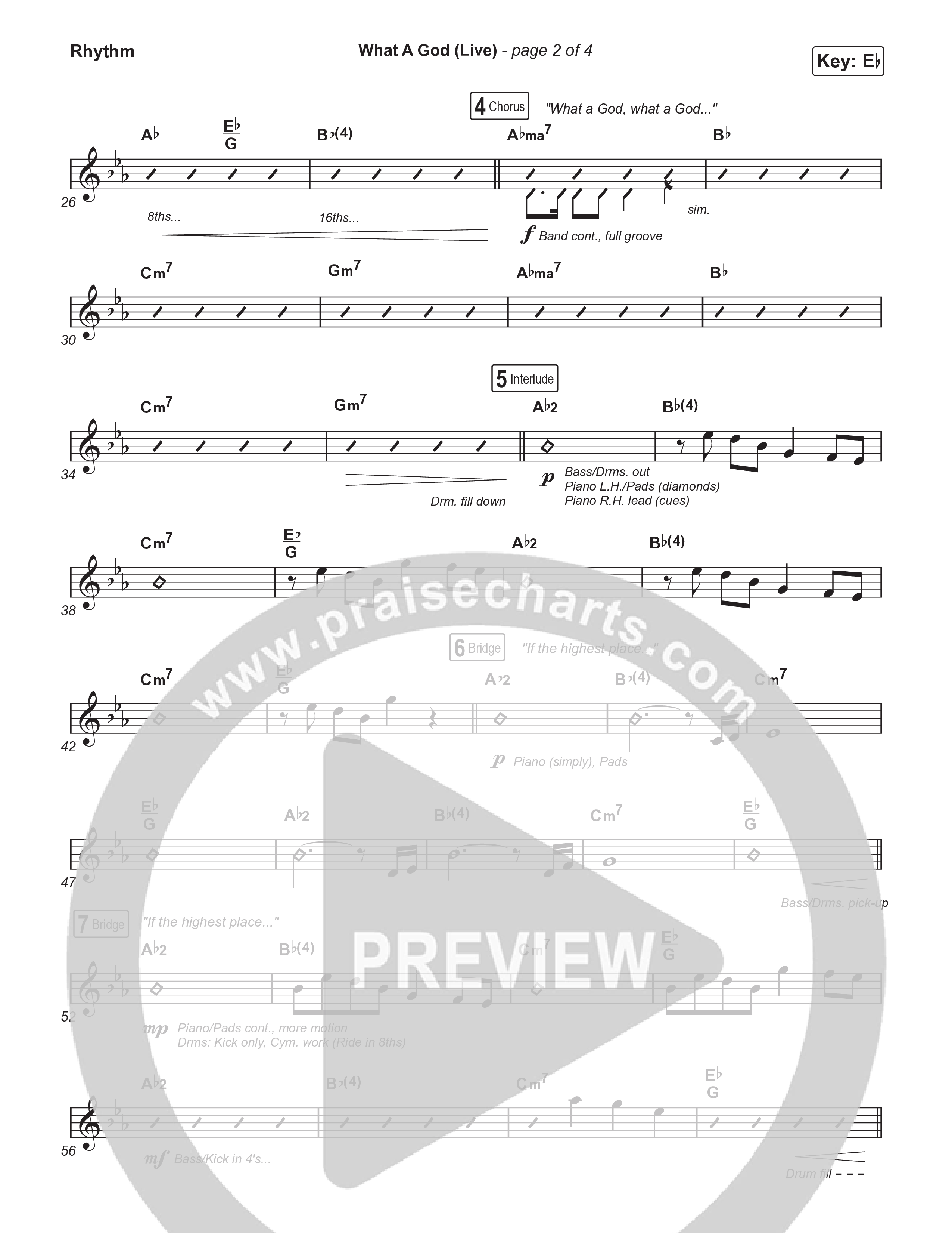 What A God (Sing It Now) Rhythm Pack (SEU Worship / One House / Chelsea Plank / Kenzie Walker / Roosevelt Stewart / Arr. Luke Gambill)