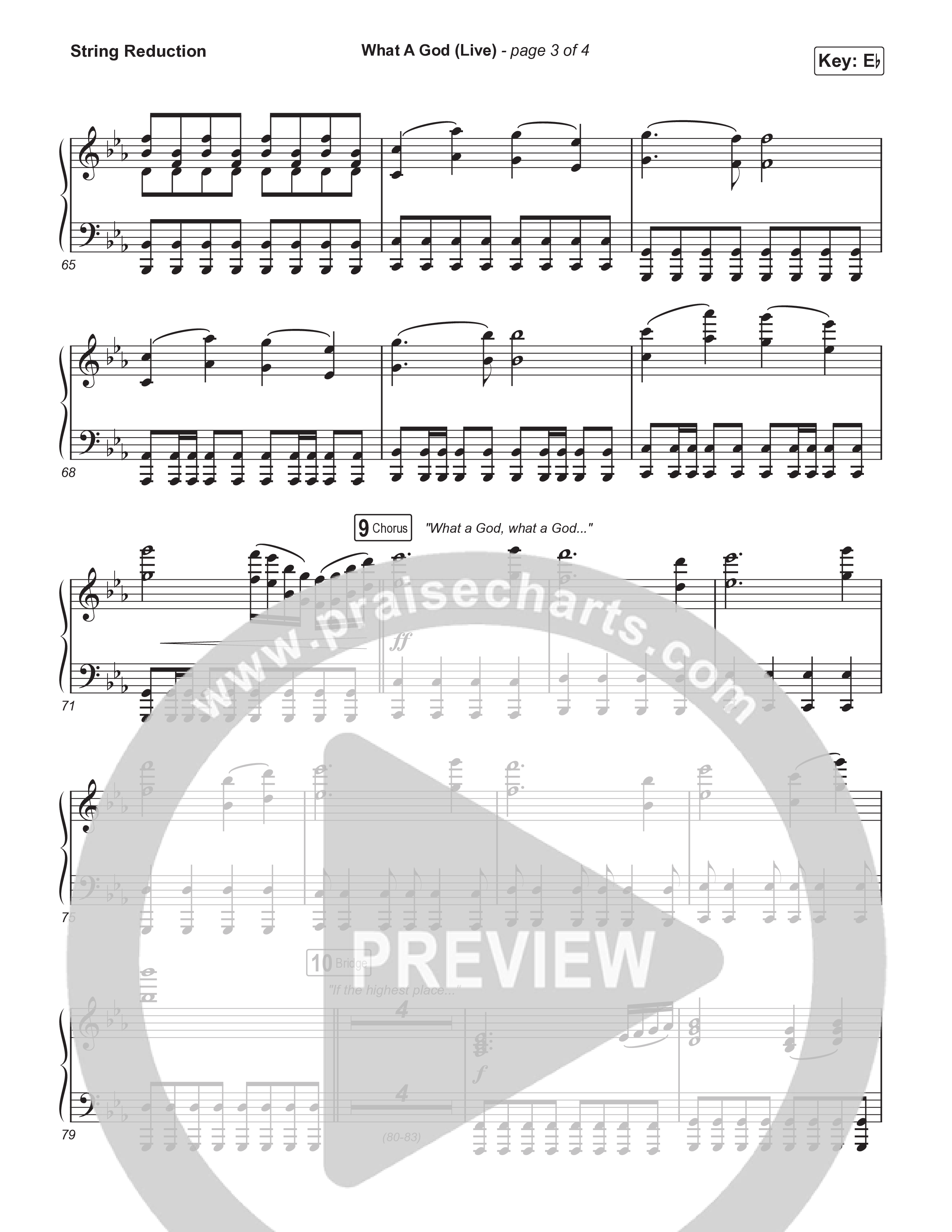 What A God (Sing It Now) String Reduction (SEU Worship / One House / Chelsea Plank / Kenzie Walker / Roosevelt Stewart / Arr. Luke Gambill)