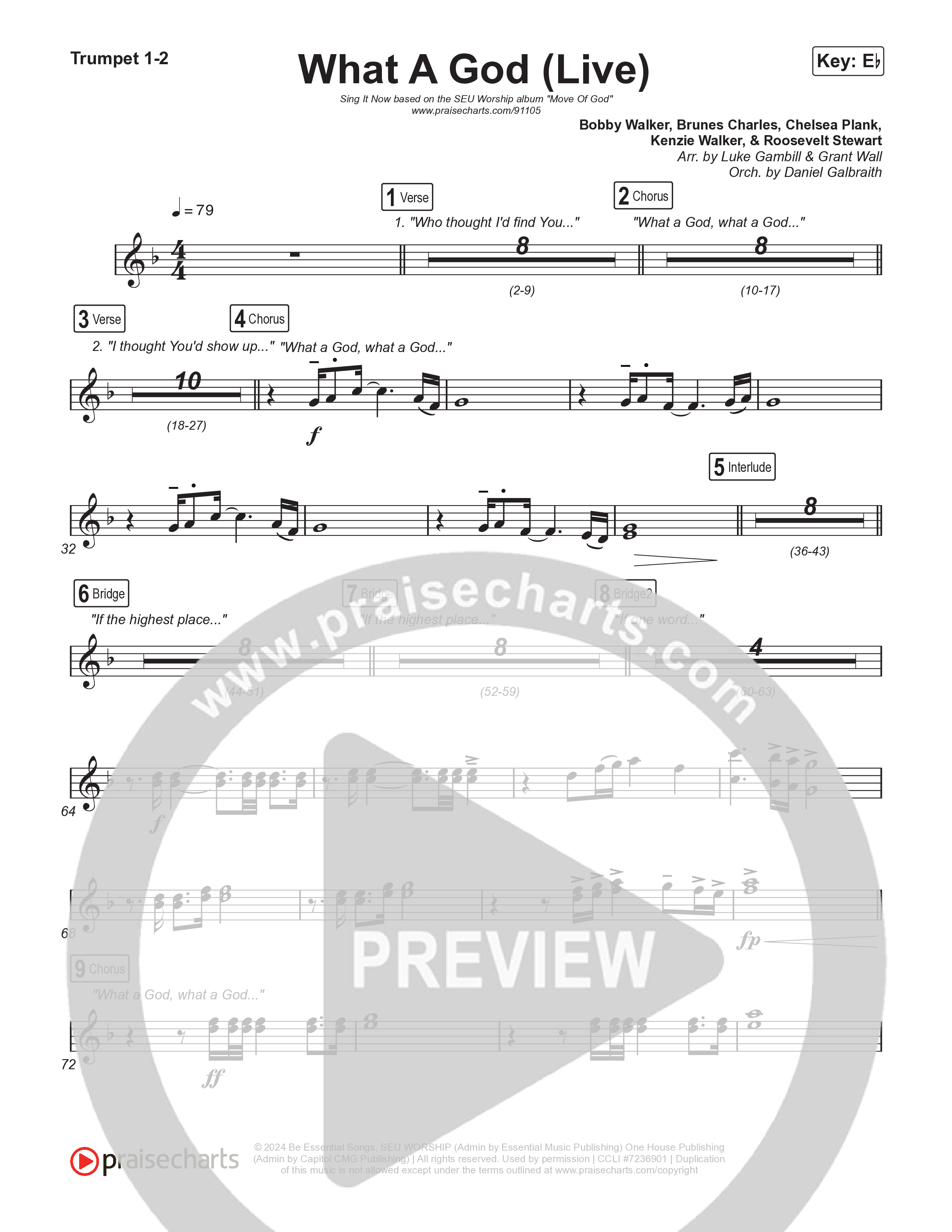 What A God (Sing It Now) Brass Pack (SEU Worship / One House / Chelsea Plank / Kenzie Walker / Roosevelt Stewart / Arr. Luke Gambill)
