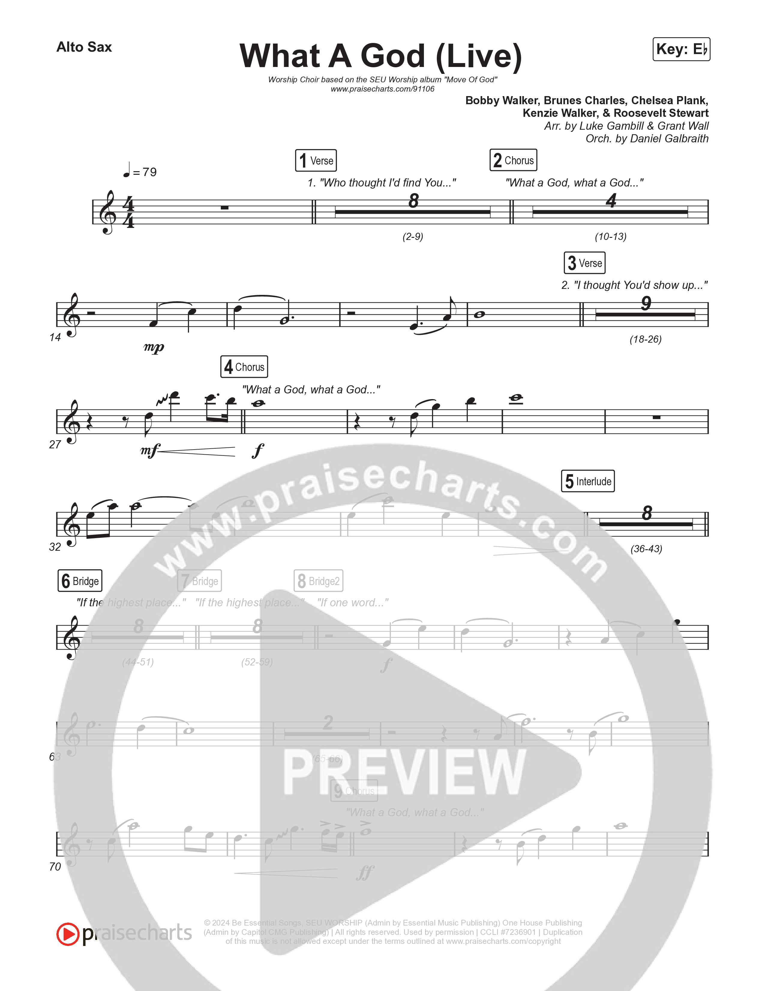 What A God (Worship Choir/SAB) Sax Pack (SEU Worship / One House / Chelsea Plank / Kenzie Walker / Roosevelt Stewart / Arr. Luke Gambill)