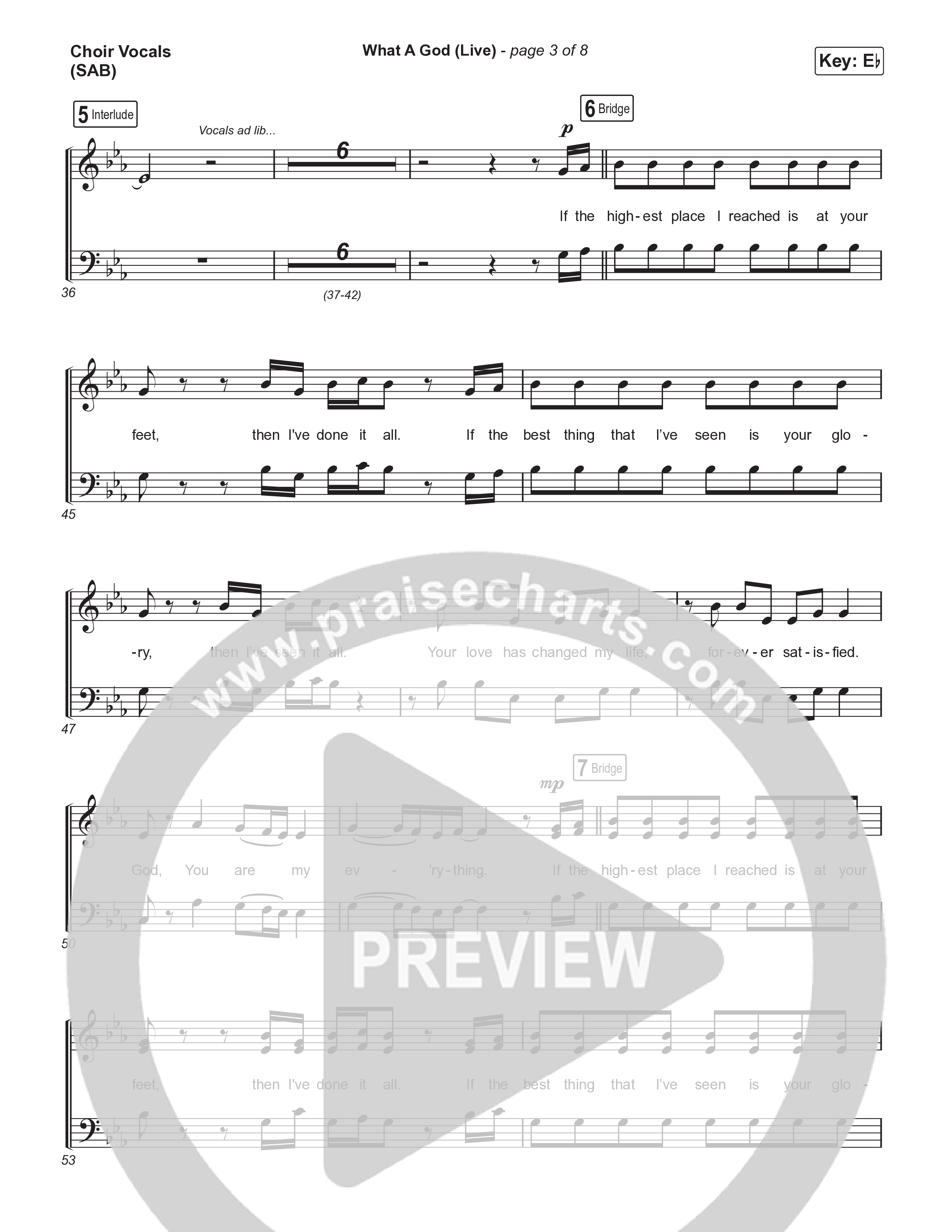 What A God (Worship Choir/SAB) Choir Sheet (SAB) (SEU Worship / One House / Chelsea Plank / Kenzie Walker / Roosevelt Stewart / Arr. Luke Gambill)