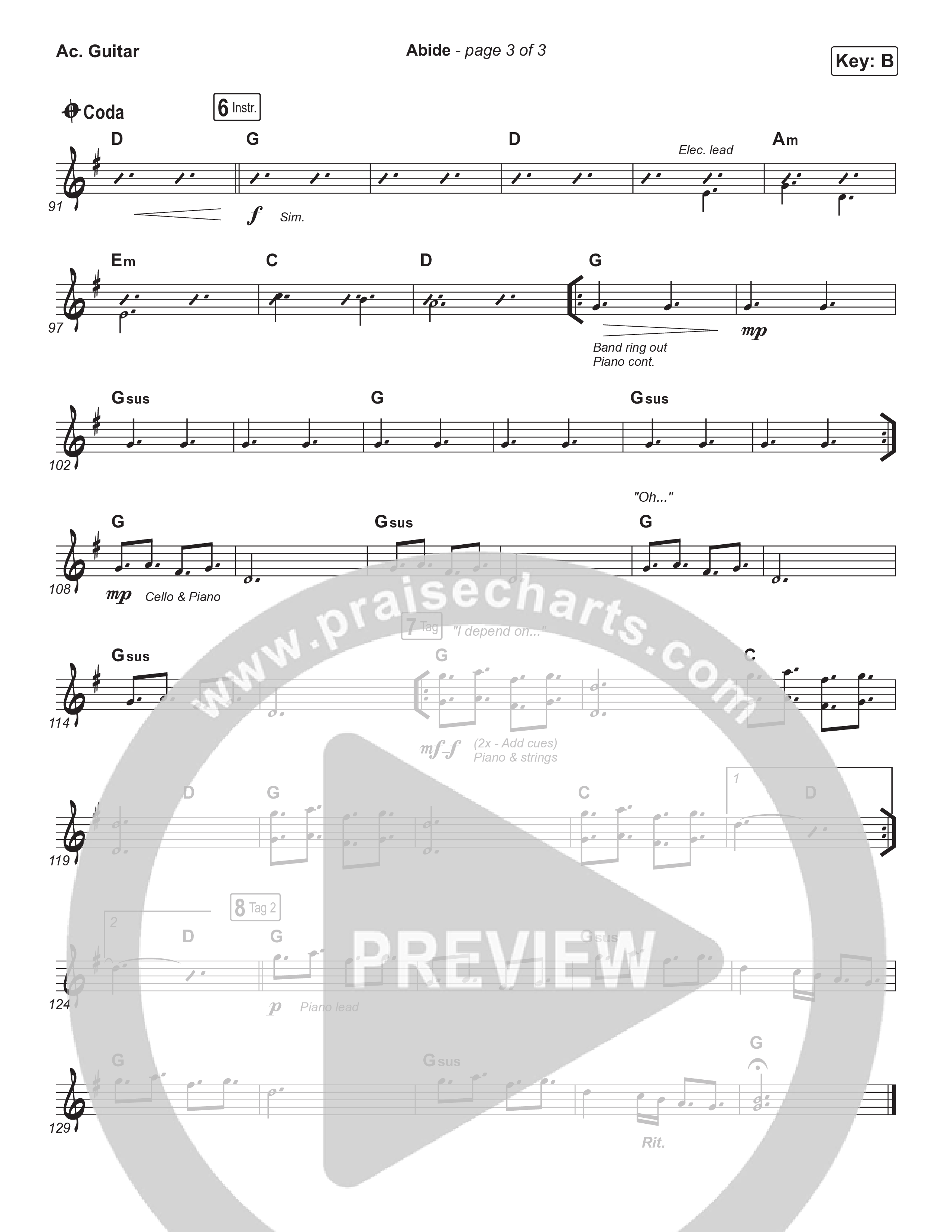 Abide (Choral Anthem SATB) Acoustic Guitar (The Worship Initiative / Shane & Shane / Arr. Luke Gambill)
