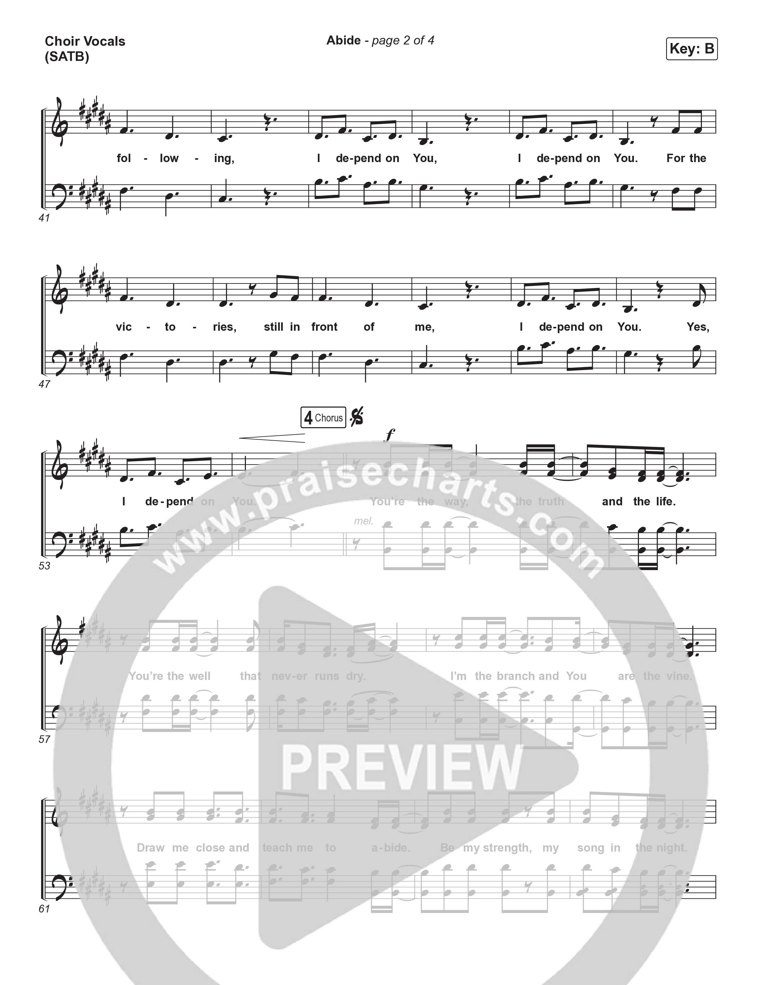 Abide (Choral Anthem SATB) Choir Sheet (SATB) (The Worship Initiative / Shane & Shane / Arr. Luke Gambill)