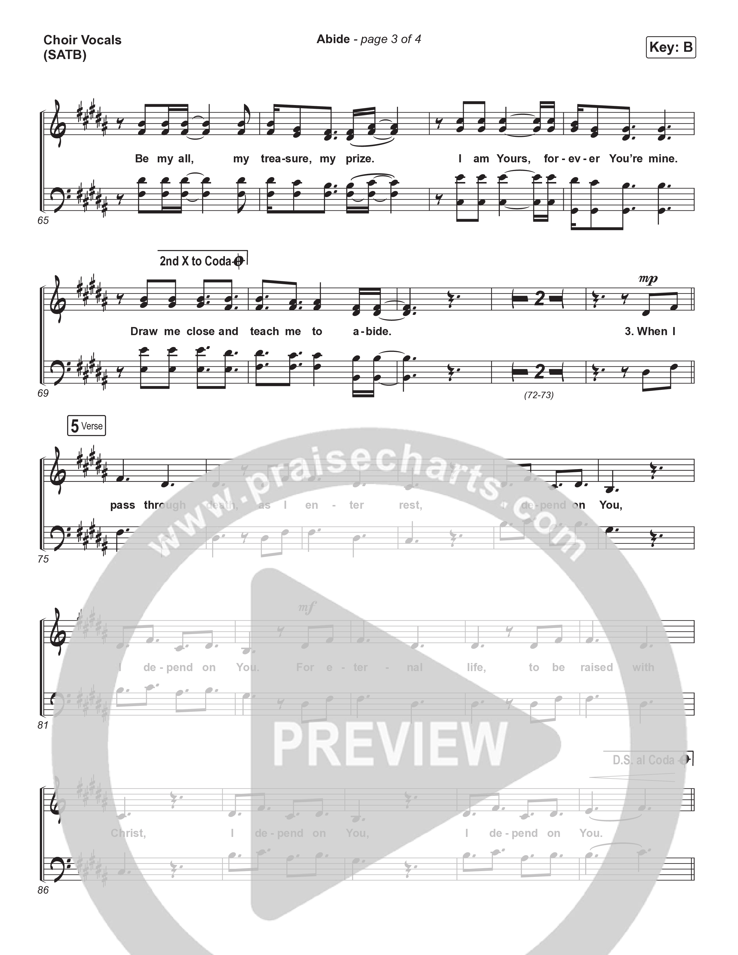 Abide (Choral Anthem SATB) Choir Sheet (SATB) (The Worship Initiative / Shane & Shane / Arr. Luke Gambill)