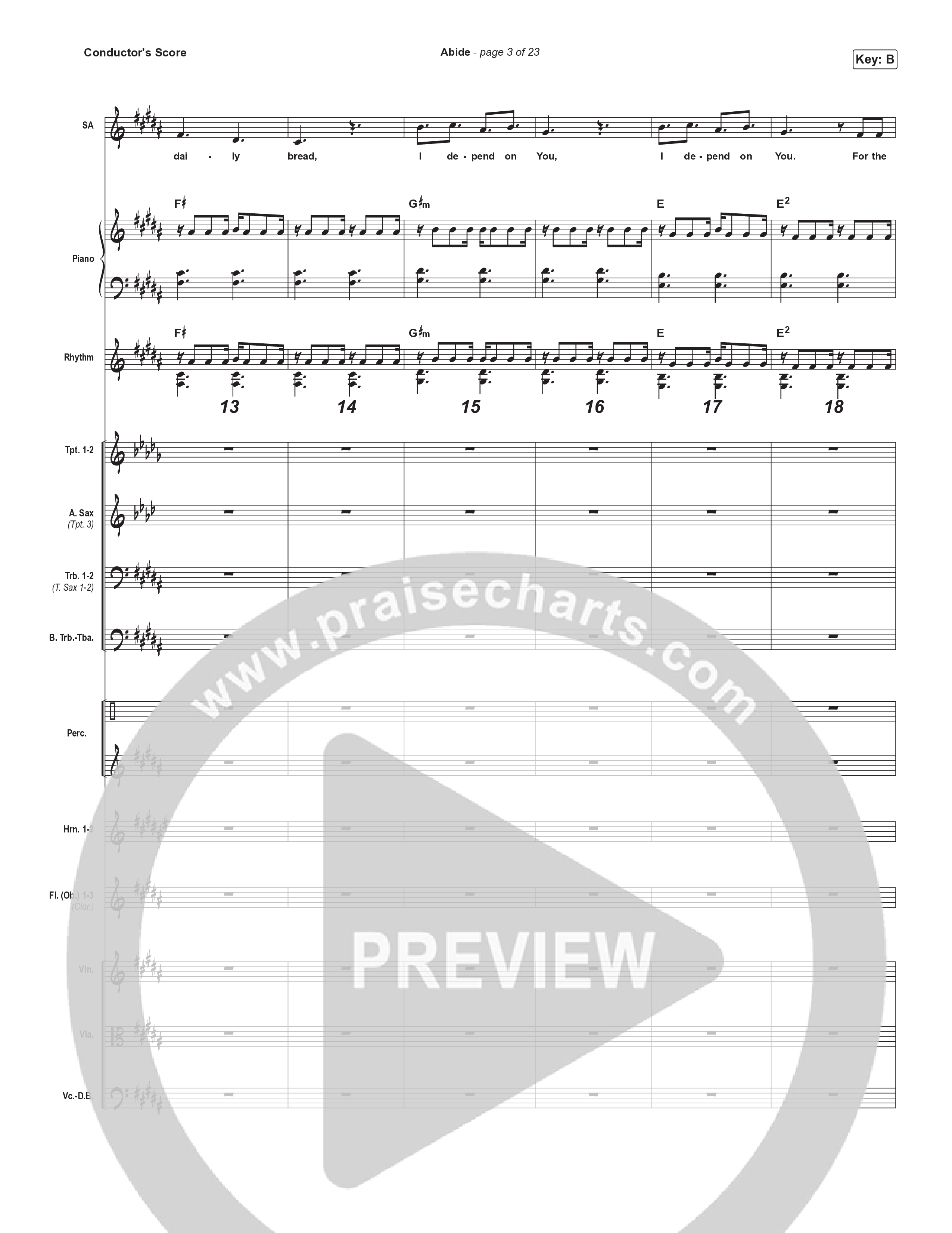 Abide (Choral Anthem SATB) Orchestration (The Worship Initiative / Shane & Shane / Arr. Luke Gambill)