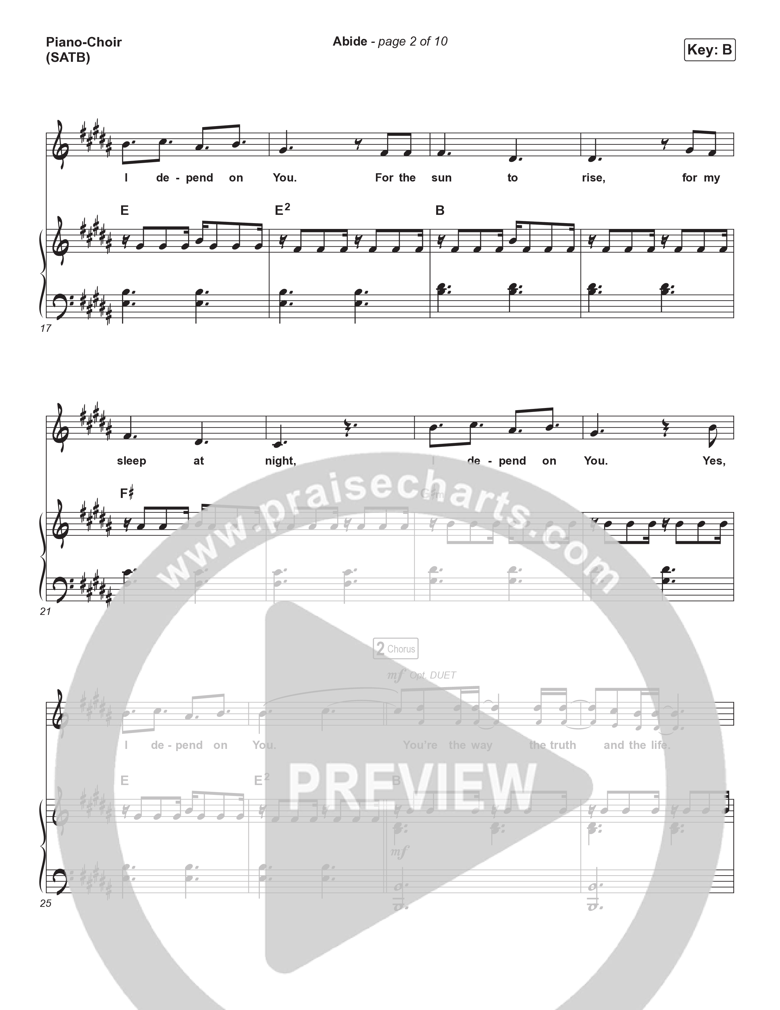 Abide (Choral Anthem SATB) Piano/Vocal (SATB) (The Worship Initiative / Shane & Shane / Arr. Luke Gambill)