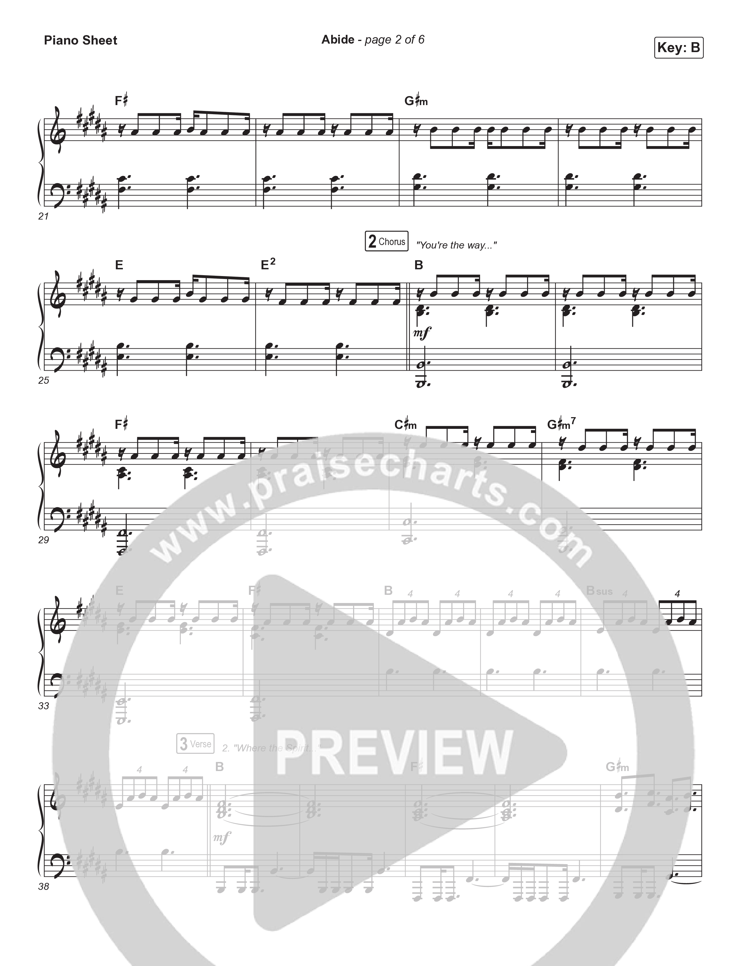 Abide (Choral Anthem SATB) Piano Sheet (The Worship Initiative / Shane & Shane / Arr. Luke Gambill)