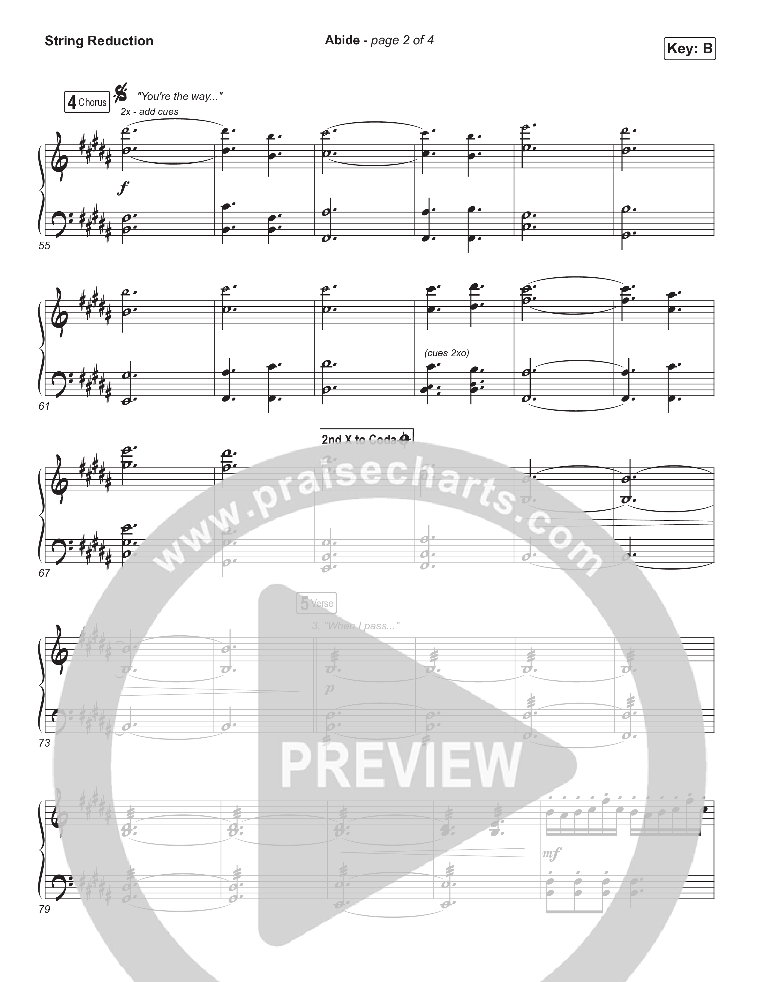Abide (Choral Anthem SATB) String Reduction (The Worship Initiative / Shane & Shane / Arr. Luke Gambill)