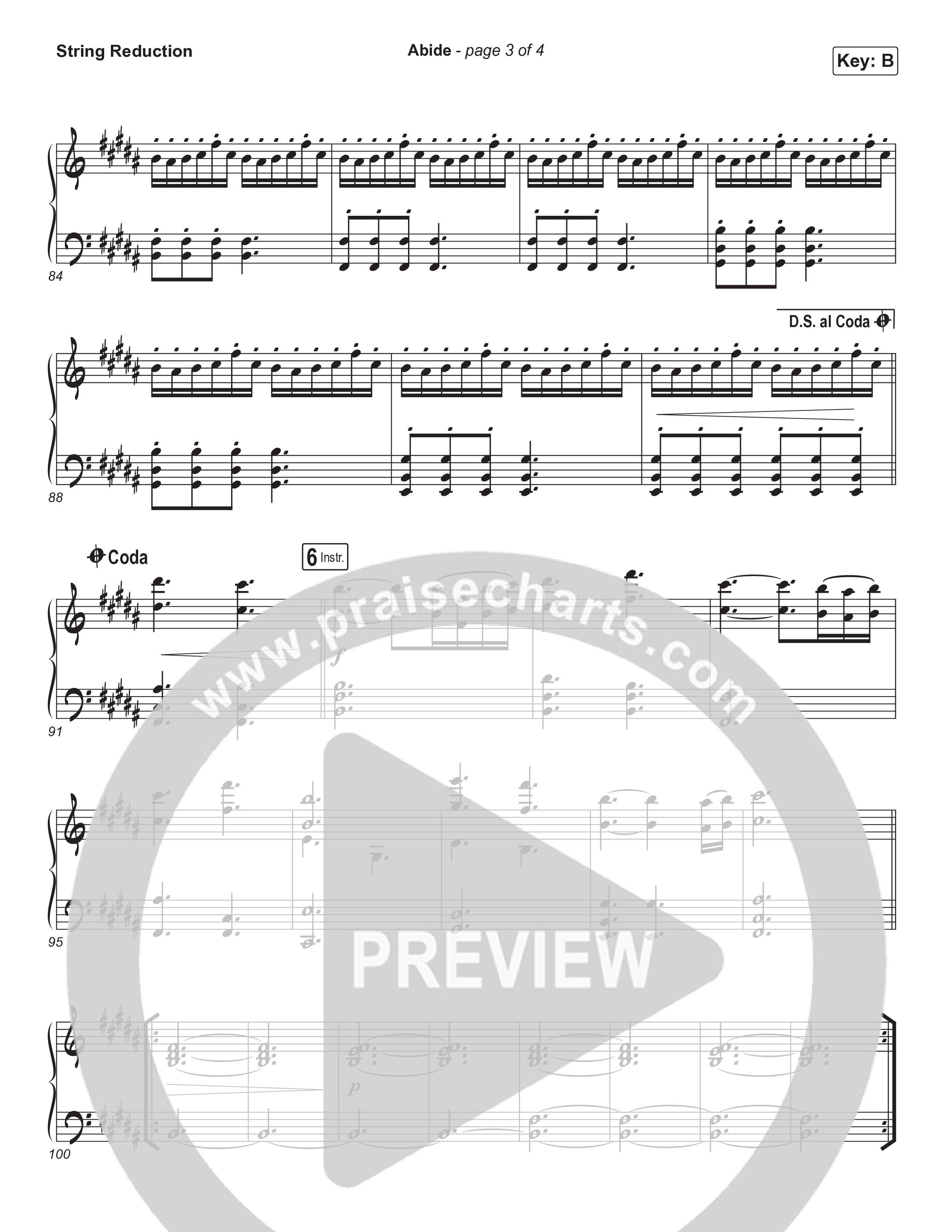 Abide (Choral Anthem SATB) String Reduction (The Worship Initiative / Shane & Shane / Arr. Luke Gambill)