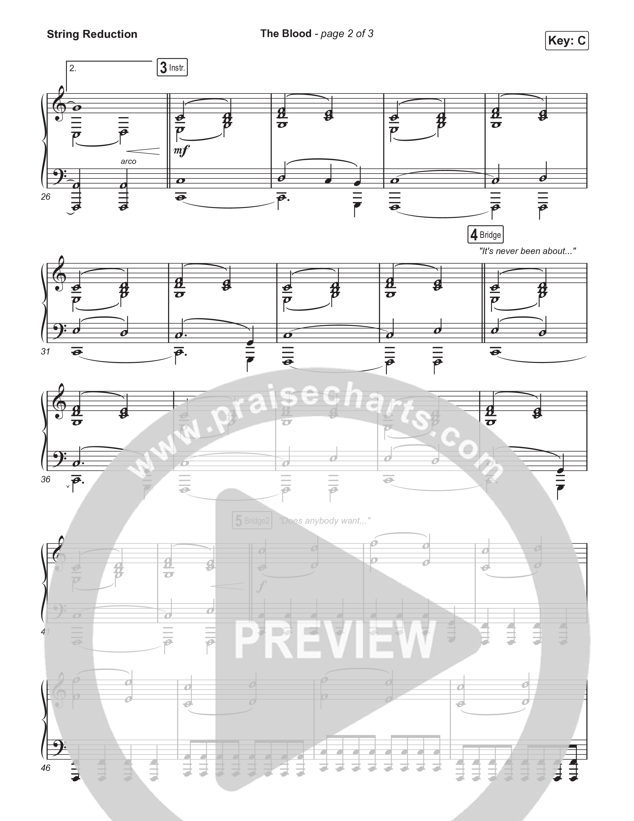The Blood (Sing It Now) String Reduction (Bethel Music / David Funk / Arr. Luke Gambill)